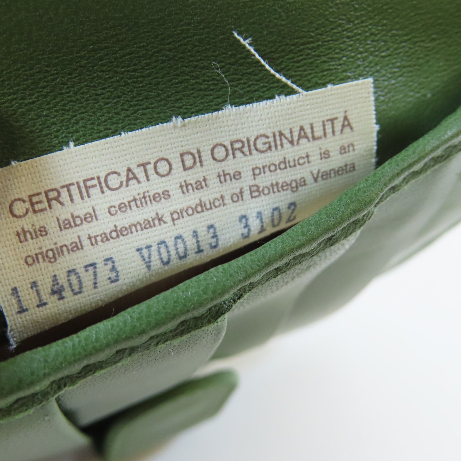 BOTTEGA VENETA 織紋皮革Wallet金扣錢包綠色