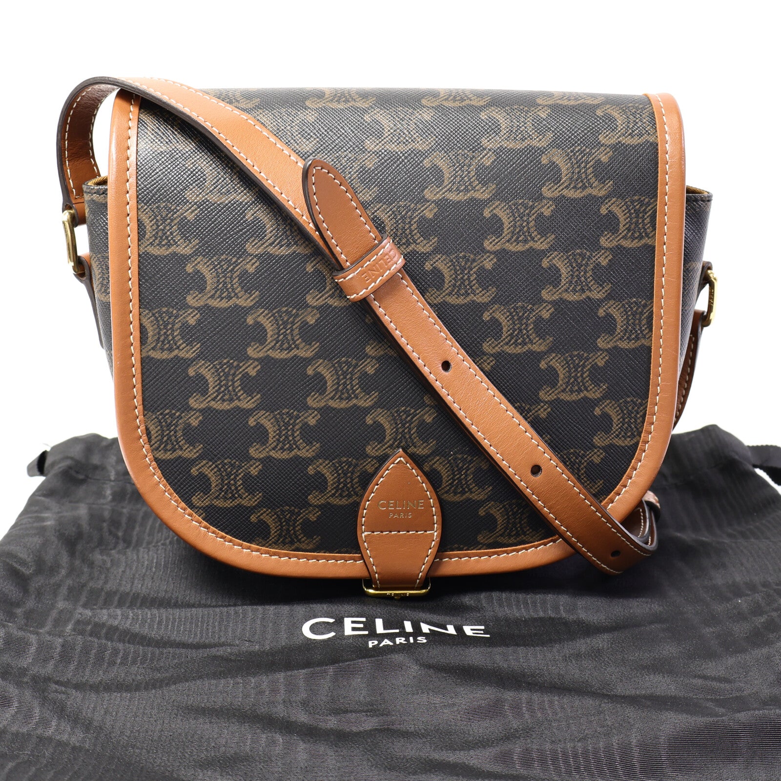 CELINE 塗層帆布Folco肩背袋
