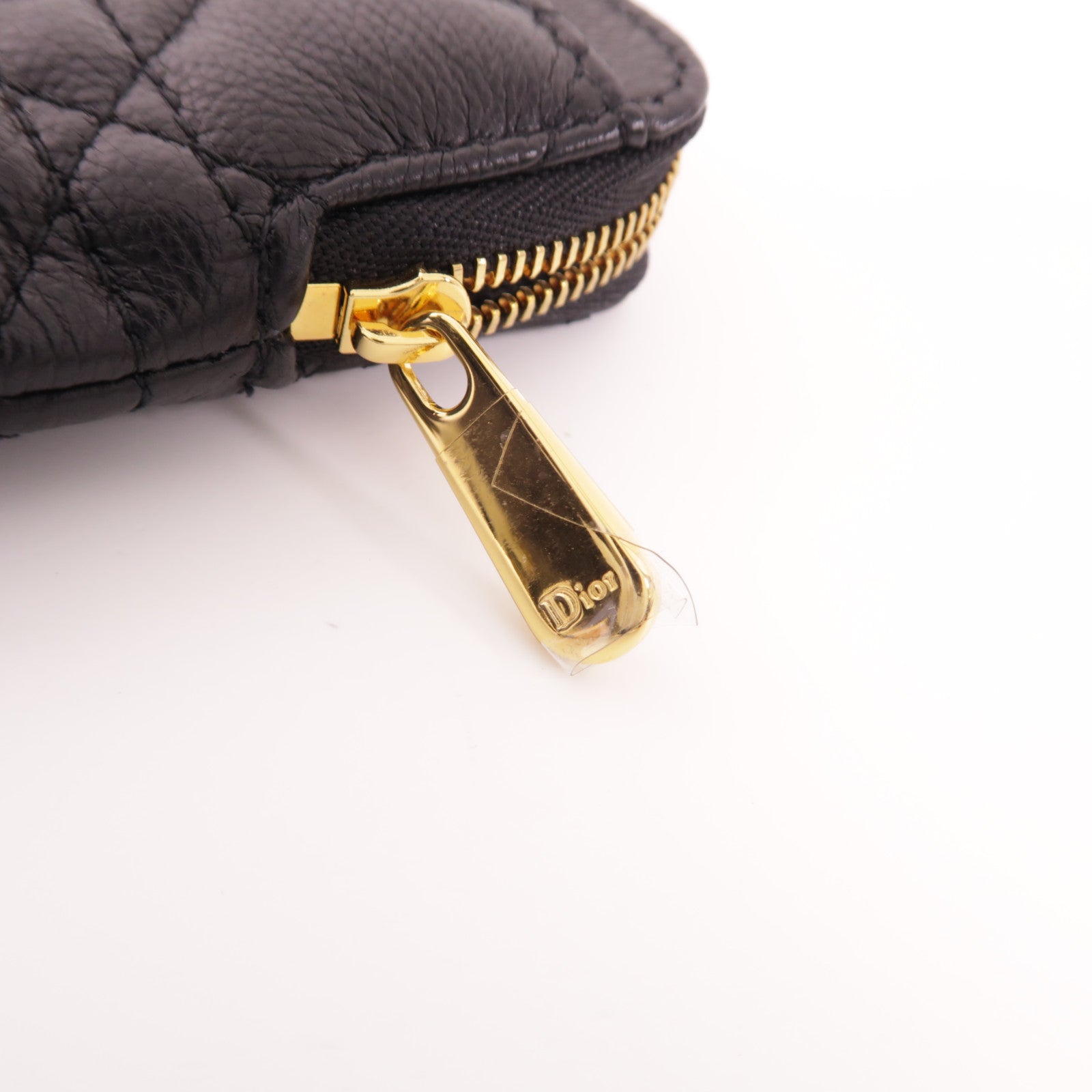 Dior 羊皮皮革Caro Lavender金扣零錢包