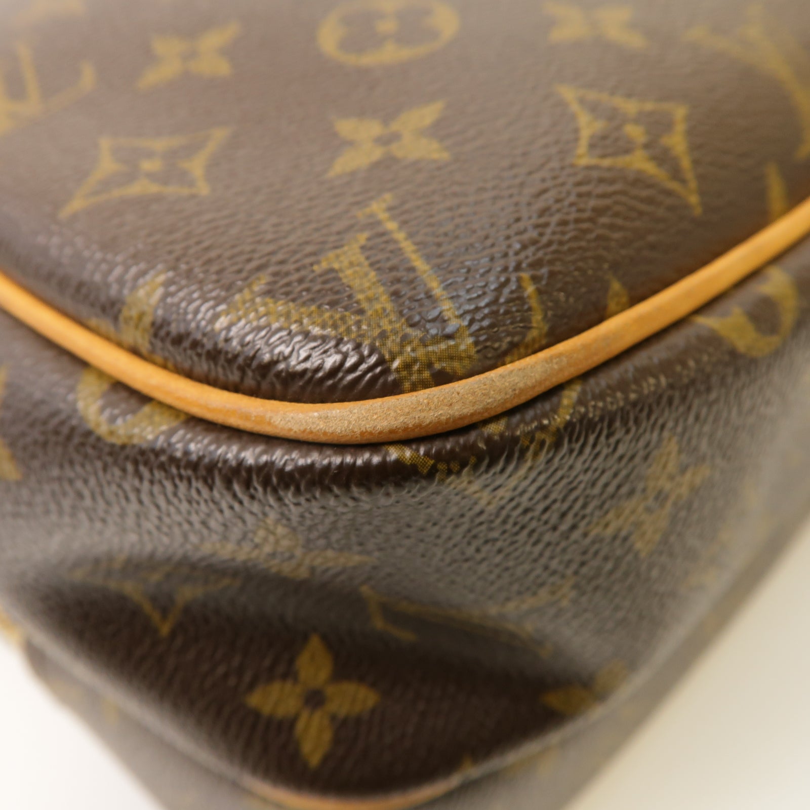 LOUIS VUITTON 【激減優惠】Monogram Reporter PM金扣肩背袋棕色