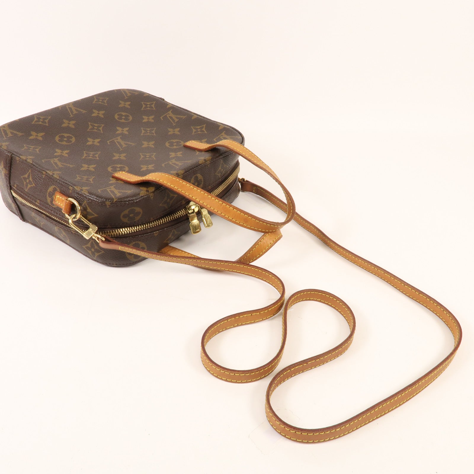 LOUIS VUITTON Monogram Spontini金扣手挽肩背兩用袋