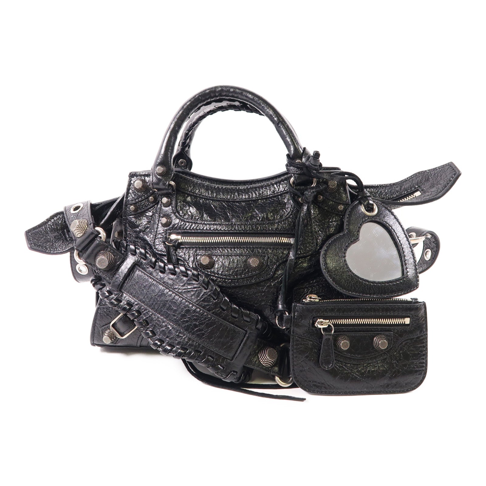BALENCIAGA 牛皮皮革Neo Cagole銀扣手挽肩背兩用袋