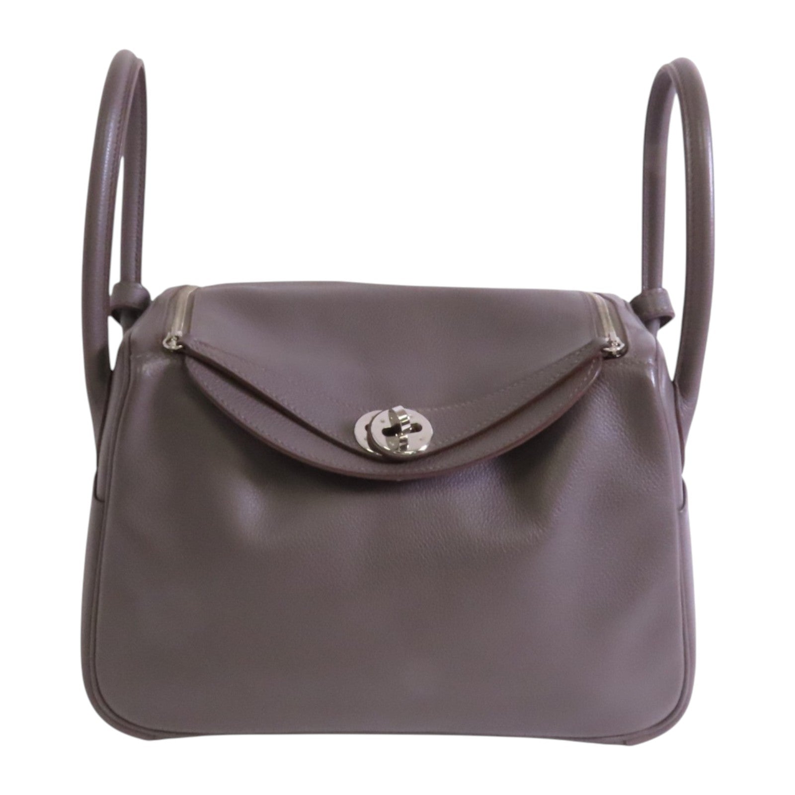 HERMES Evercolor皮革Lindy 26銀扣肩背袋