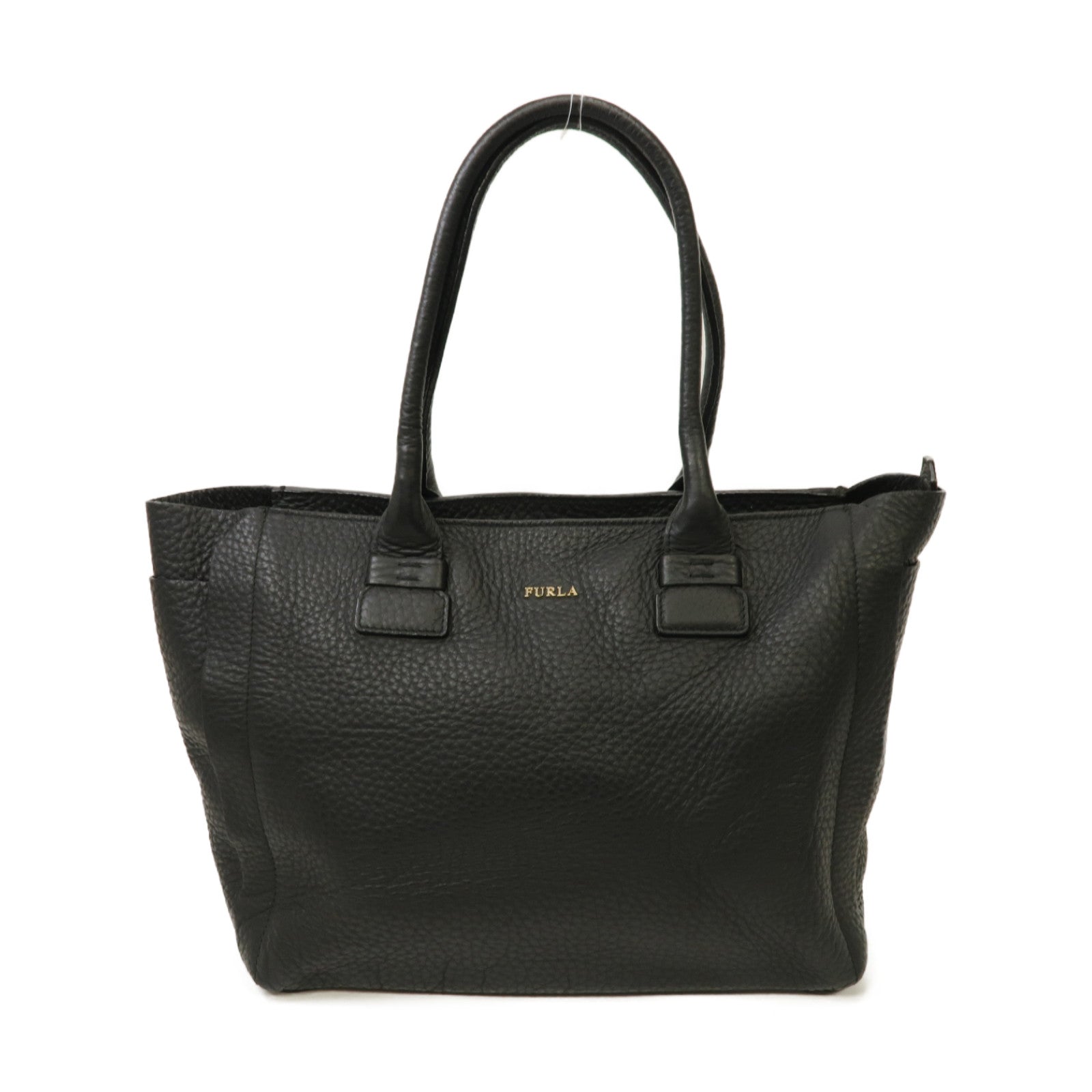 Furla 牛皮皮革Shoulder Bag金扣肩背袋黑色