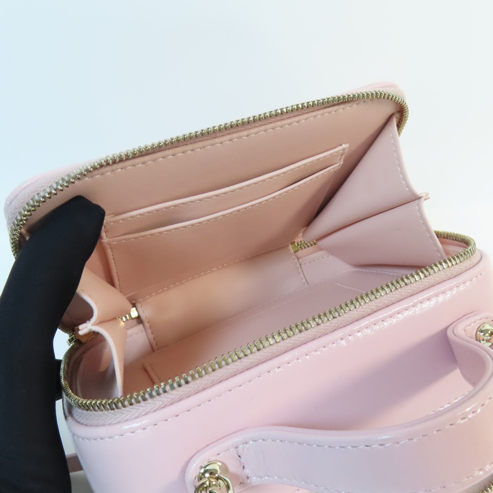 CHANEL 皮革2 Way Shoulder金扣手挽肩背兩用袋