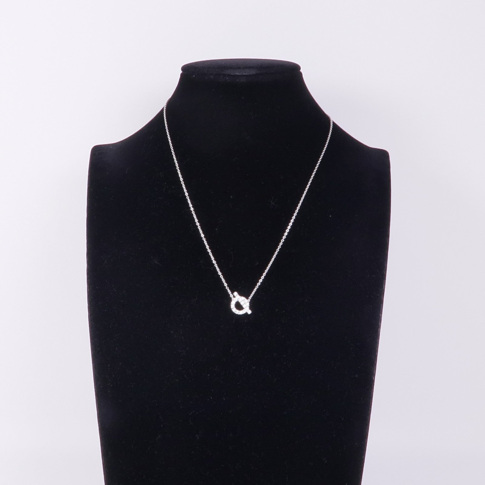 HERMES 18K白金Finesse Pendant鑽石項鍊