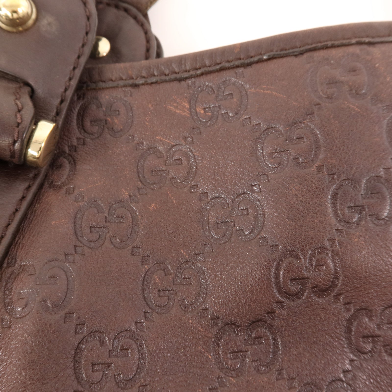 GUCCI 牛皮皮革Pelham金扣肩背袋