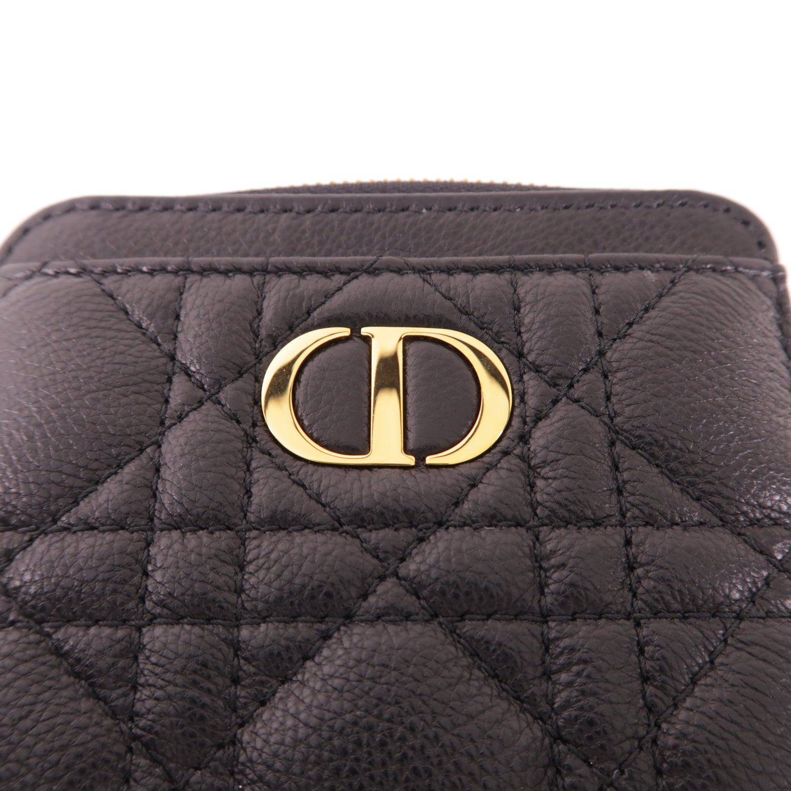 Dior 羊皮皮革Caro Lavender金扣零錢包