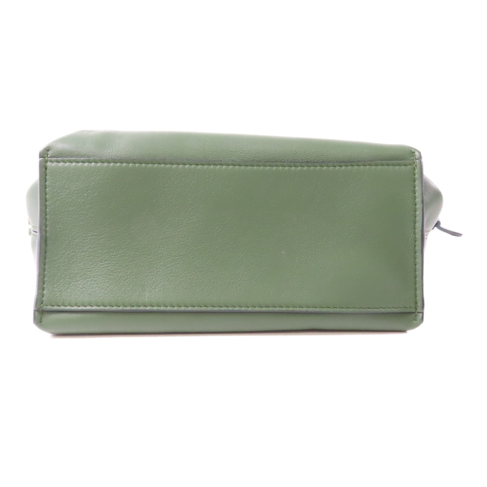 LOEWE 羊皮皮革Shoulder Bag銀扣肩背袋綠色