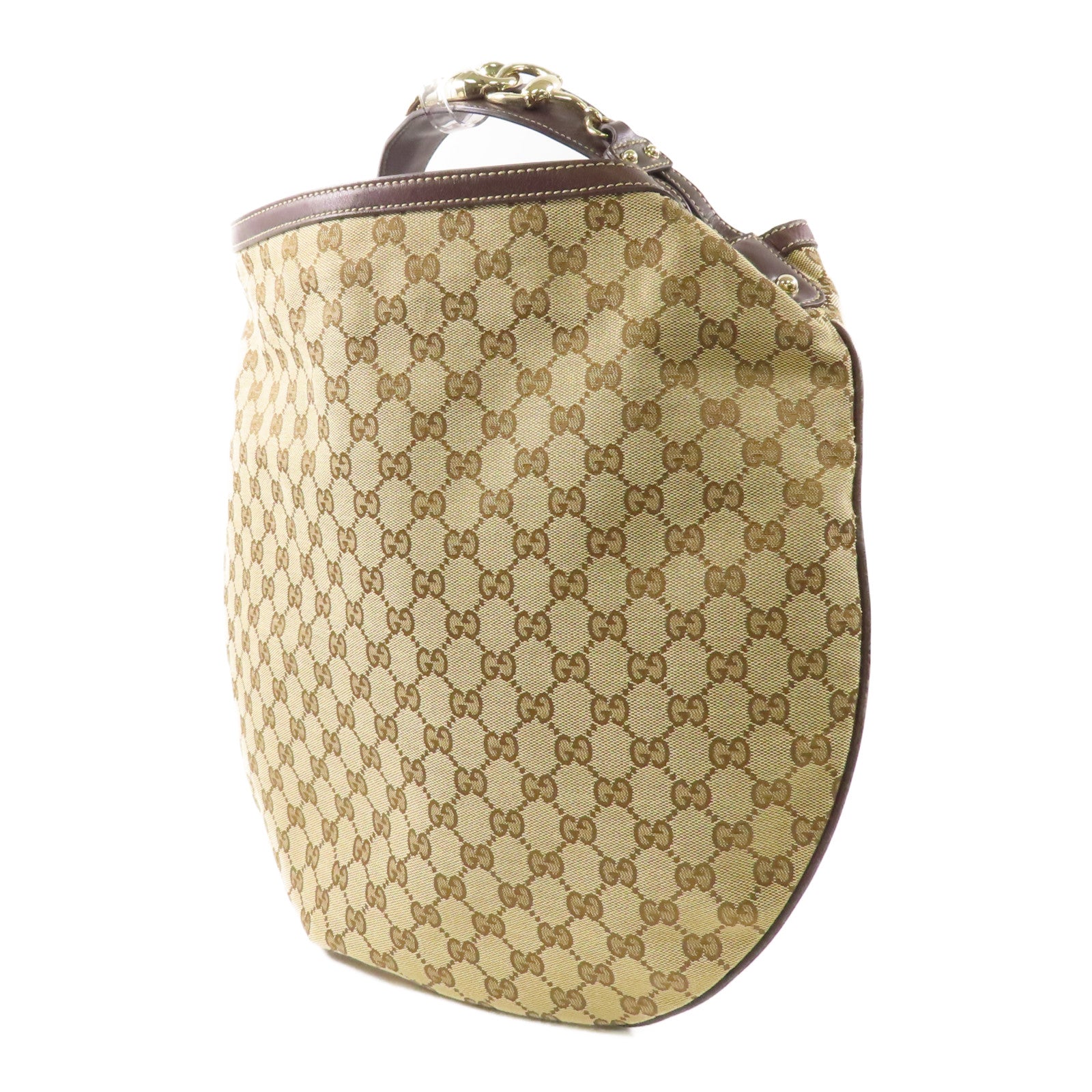 GUCCI 帆布Shoulder Bag金扣肩背袋