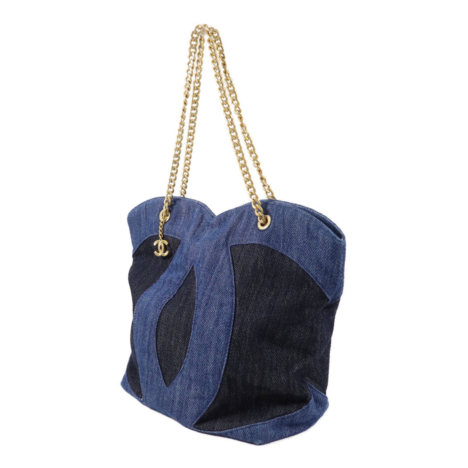 CHANEL 牛仔布Shoulder Bag肩背袋
