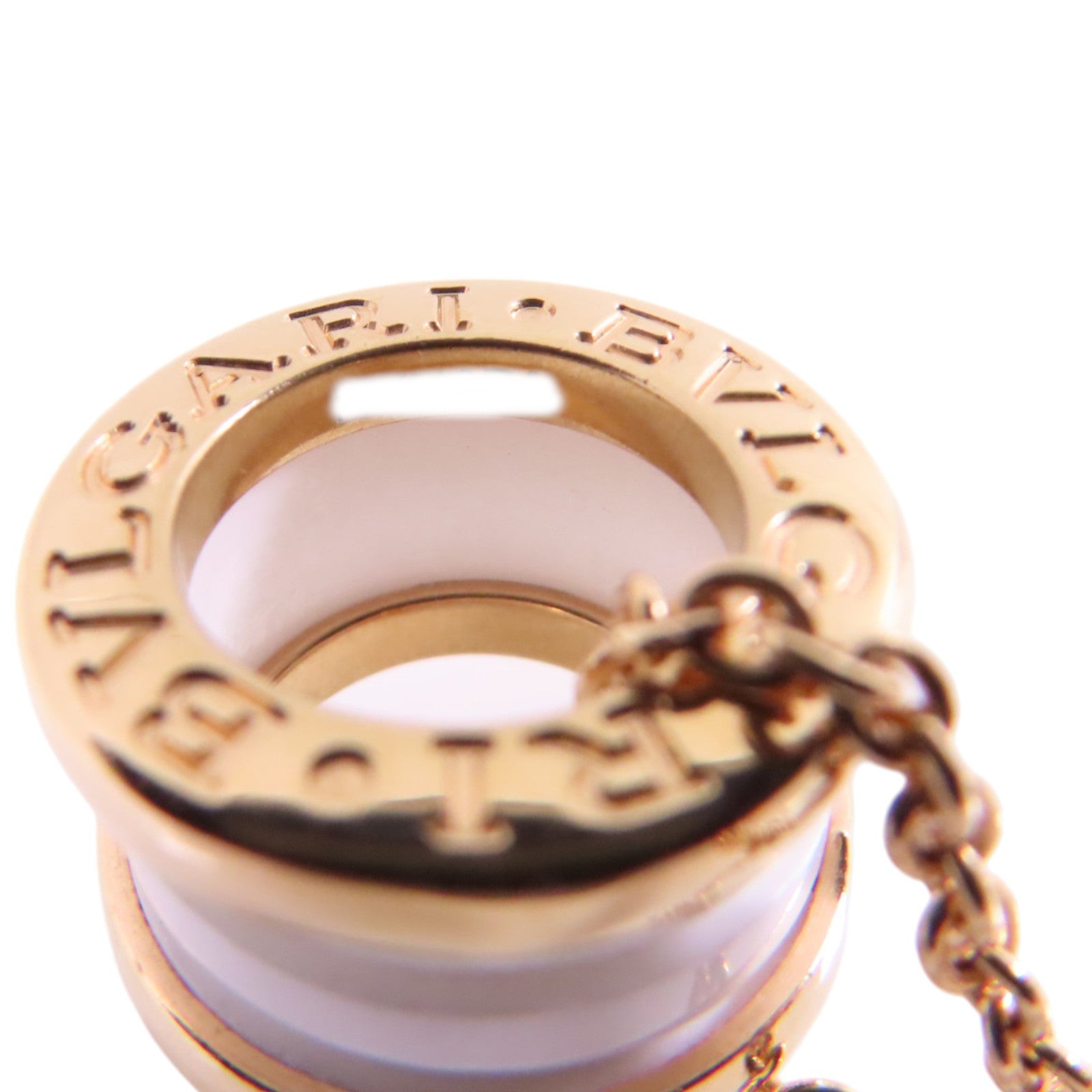 BVLGARI 18K玫瑰金/陶瓷B-Zerol Necklace項鏈