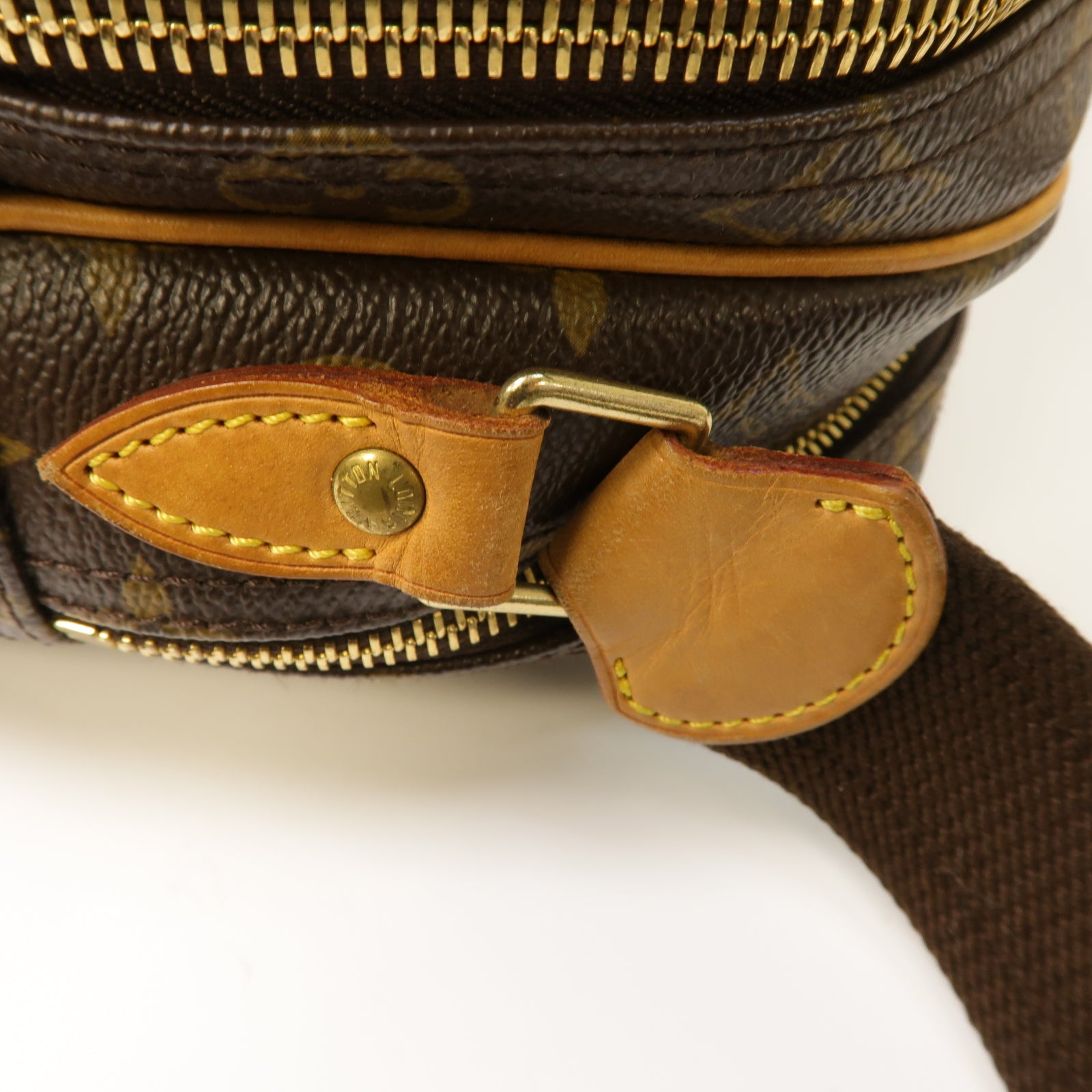 LOUIS VUITTON 【激減優惠】Monogram Reporter PM金扣肩背袋棕色