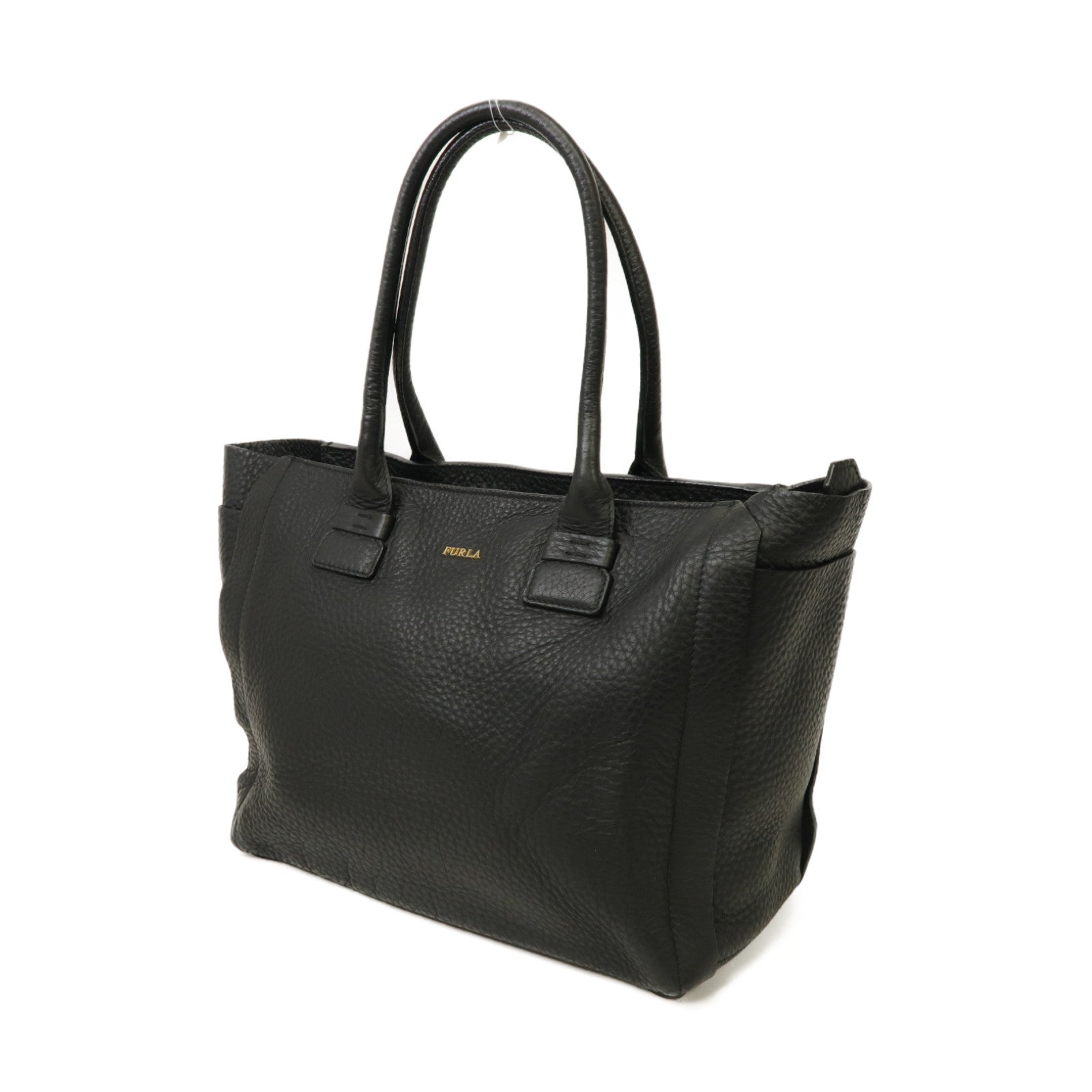 Furla 牛皮皮革Shoulder Bag金扣肩背袋黑色