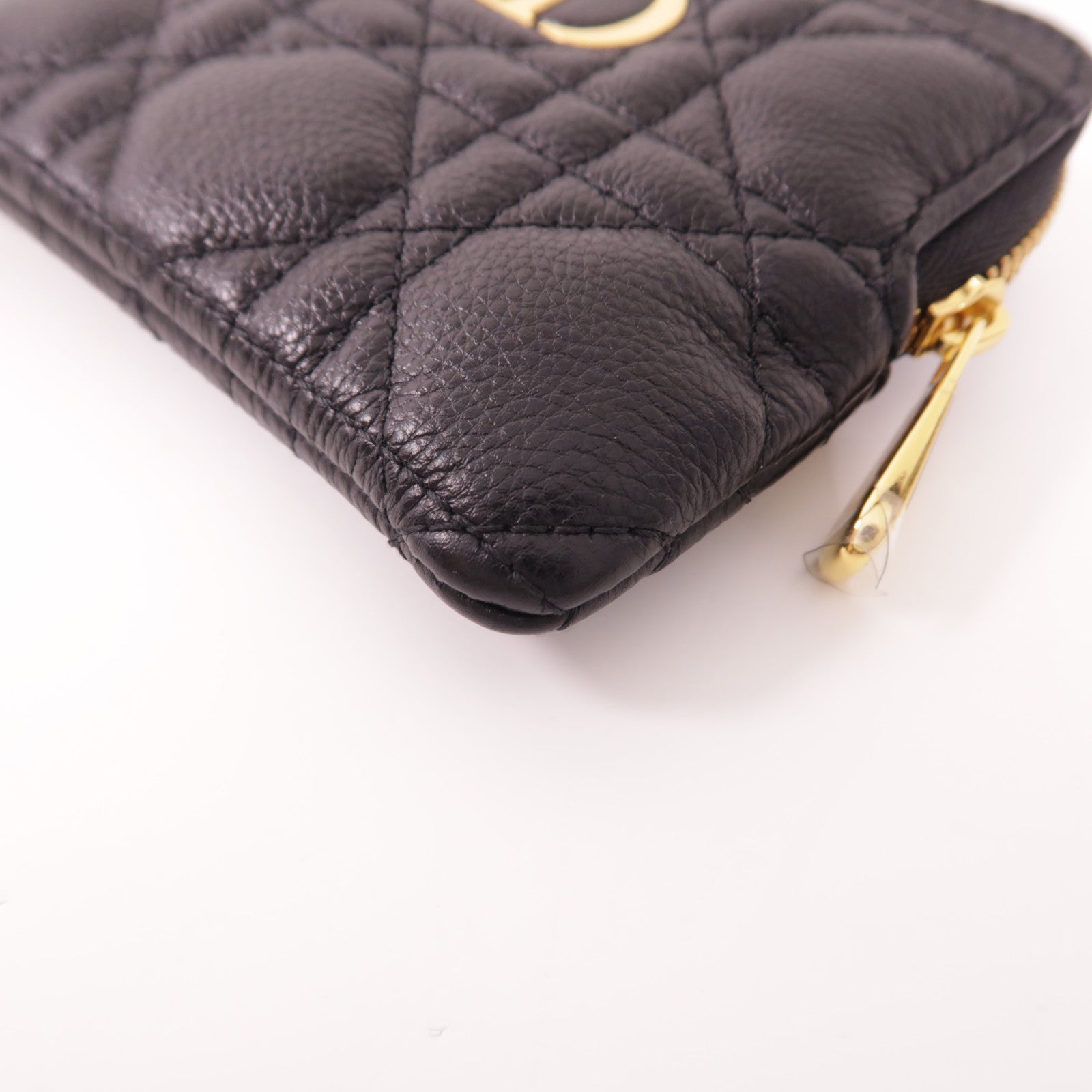 Dior 羊皮皮革Caro Lavender金扣零錢包