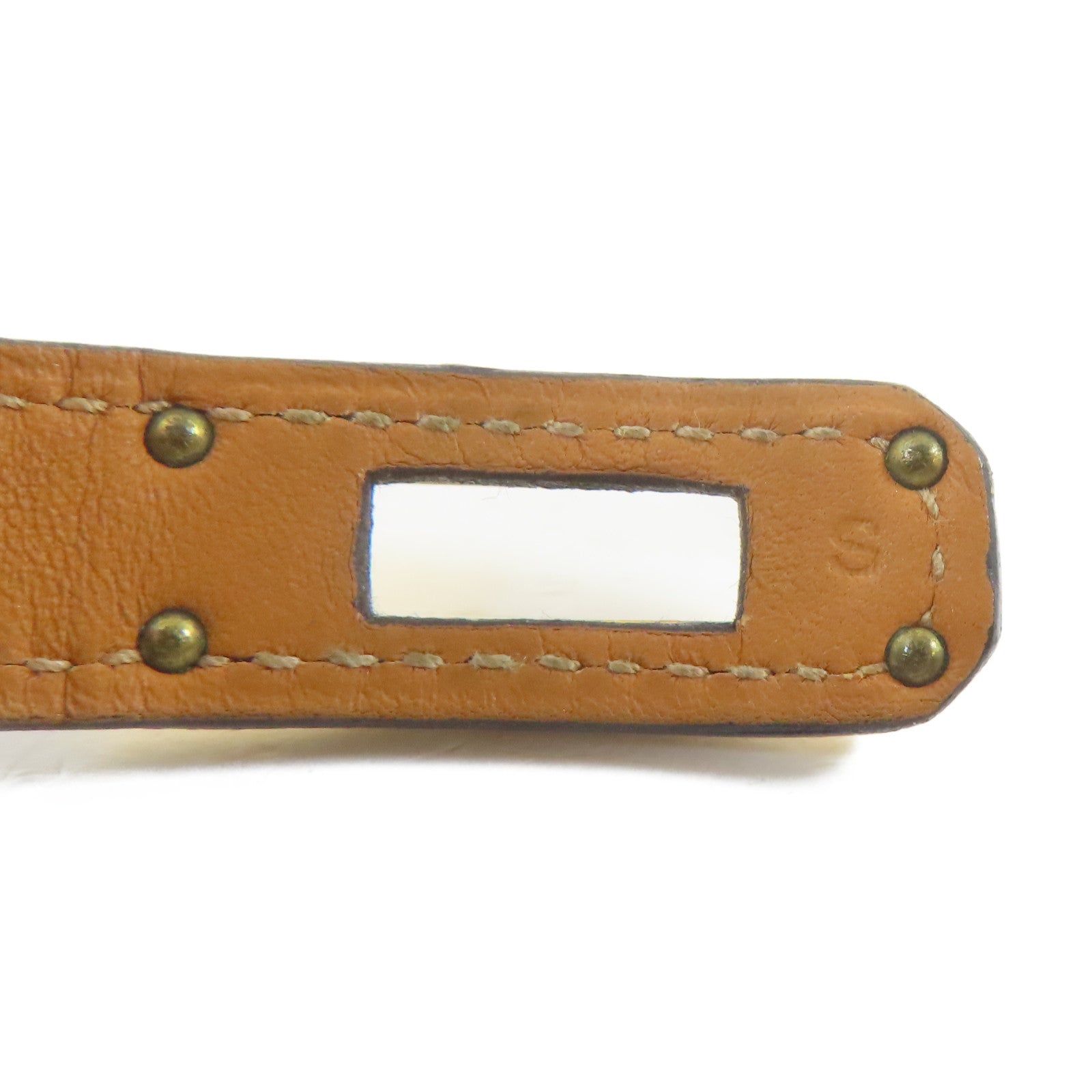 HERMES 皮革Kelly Double Tour手鐲黑色/金色Hermes#S/#15.5cm