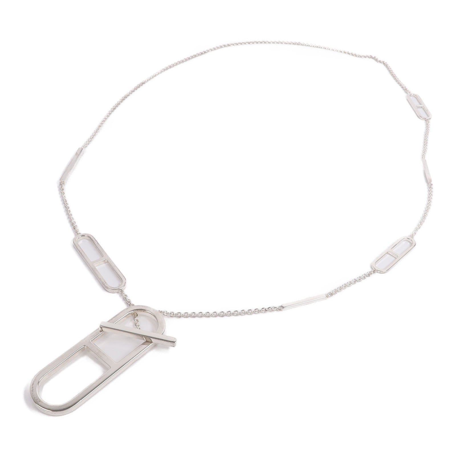 HERMES 925純銀Ever Chaine d'Ancre Long Necklace項鍊