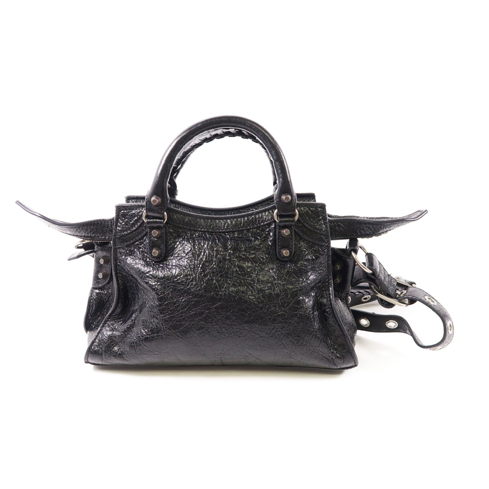 BALENCIAGA 牛皮皮革Neo Cagole銀扣手挽肩背兩用袋