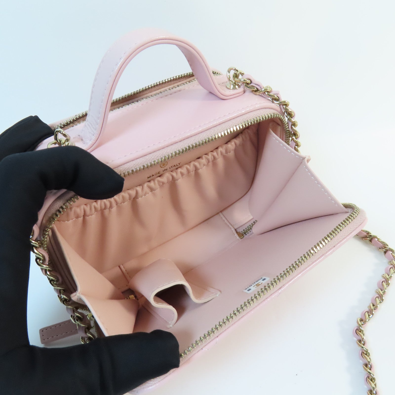 CHANEL 皮革2 Way Shoulder金扣手挽肩背兩用袋