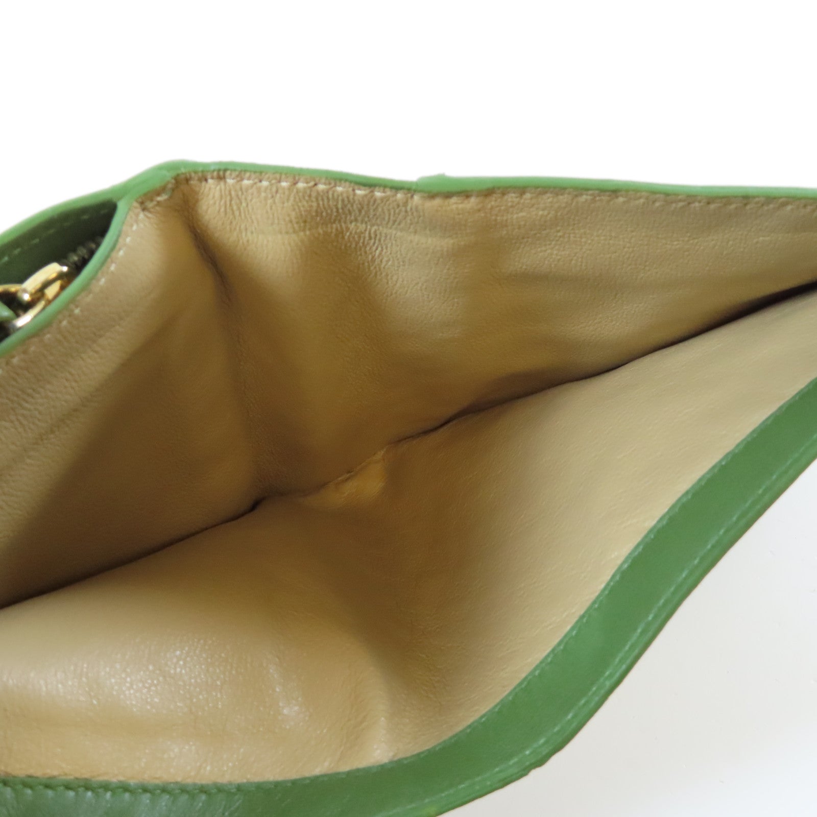 BOTTEGA VENETA 織紋皮革Wallet金扣錢包綠色