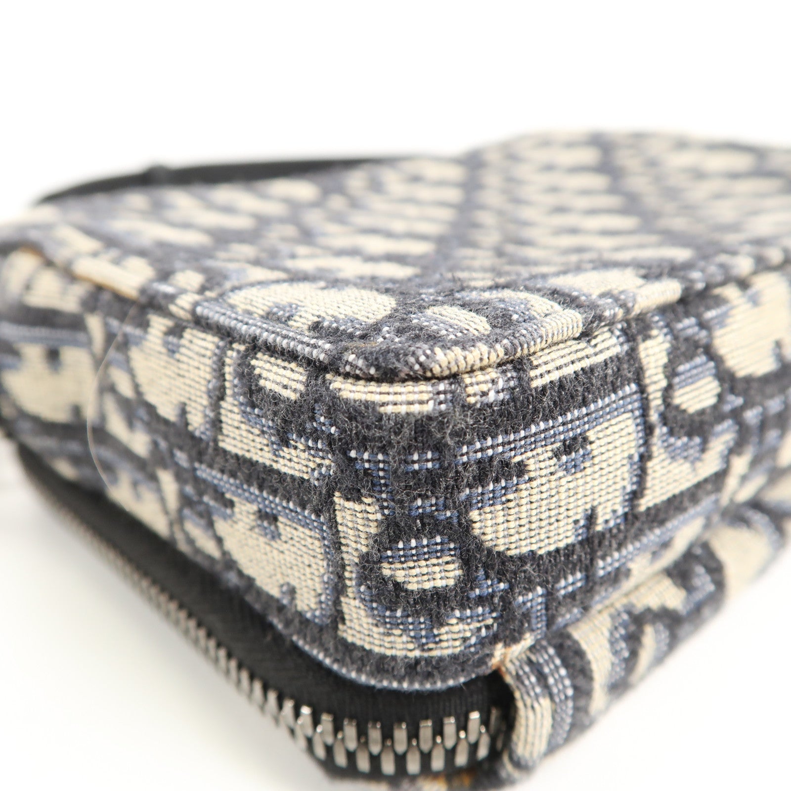 Dior 帆布Zipped Pouch With Strap銀扣肩背袋