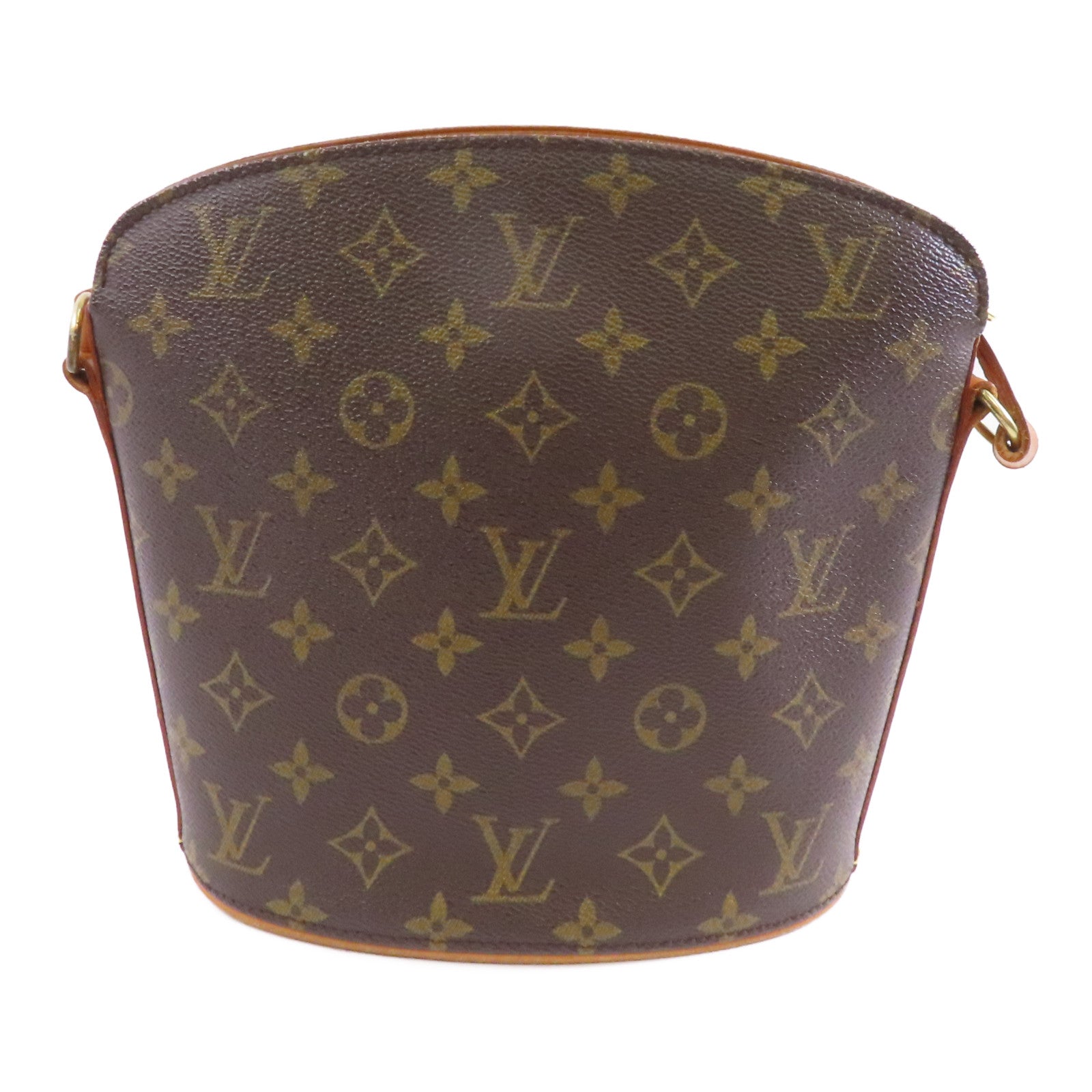 LOUIS VUITTON Monogram Drouot金扣肩背袋棕色