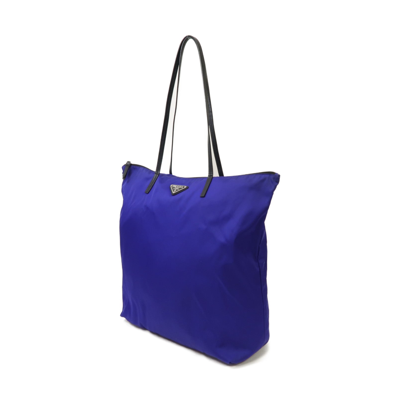 PRADA 【激減優惠】尼龍Shoulder Bag銀扣肩背袋藍色
