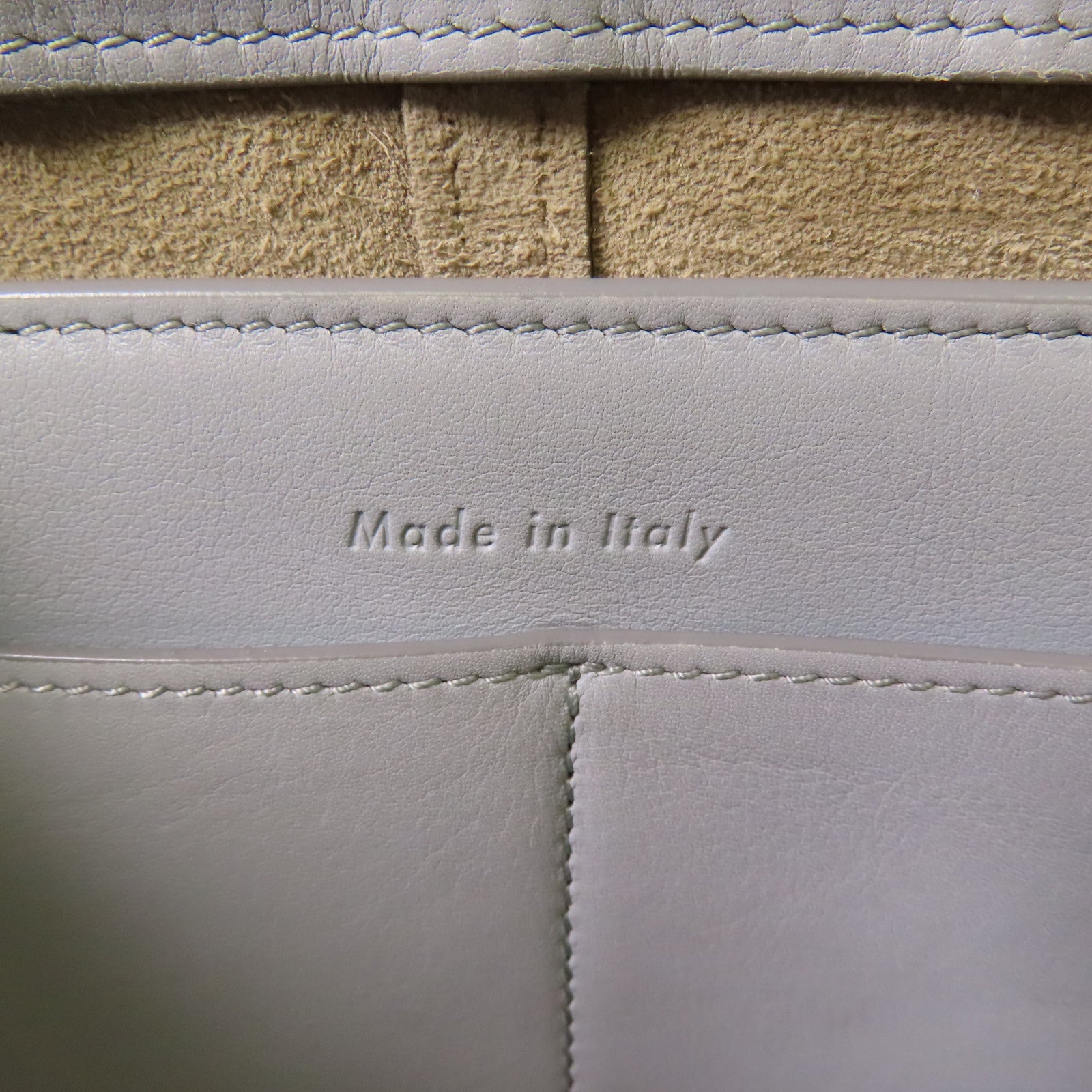 CELINE 皮革Tri-fold Clutch Bag On Chain銀扣鏈帶肩背袋