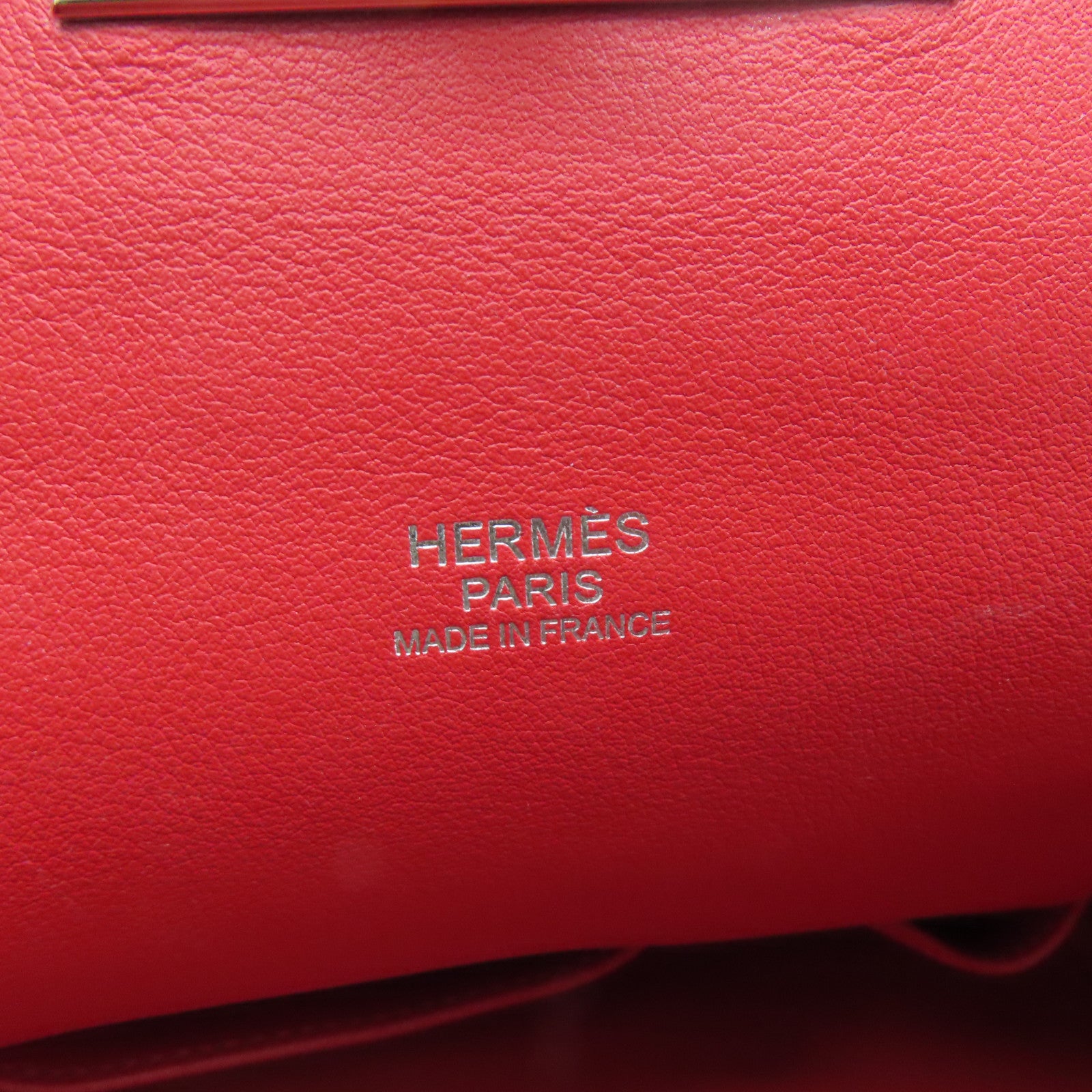 HERMES 【清倉大減價】Swift皮革Toolbox 26銀扣手挽肩背兩用袋Vermillon紅色