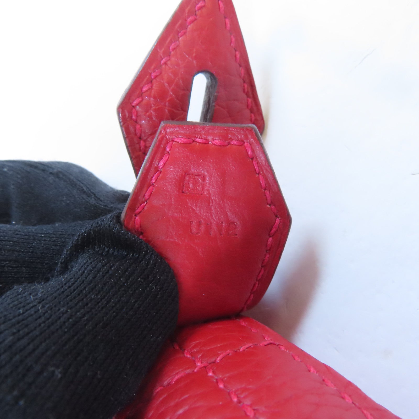 HERMES Clemence皮革Bolide 31銀扣手挽肩背兩用袋紅色