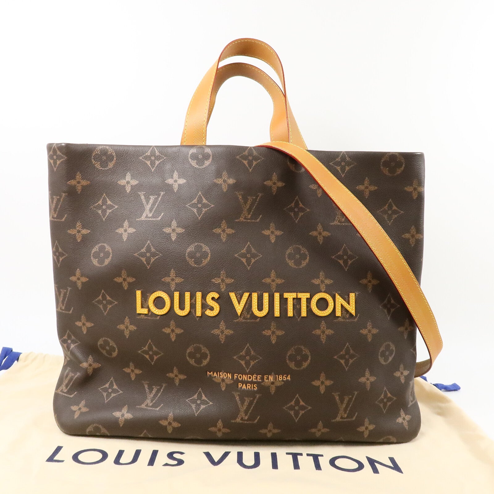 LOUIS VUITTON Autres Cuirs Monogram Shopper Tote MM手挽肩背兩用袋