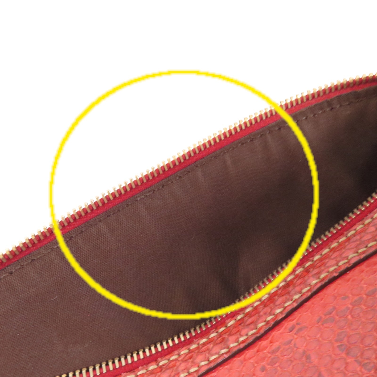 GUCCI GG帆布/蛇皮Trophy金扣手挽袋