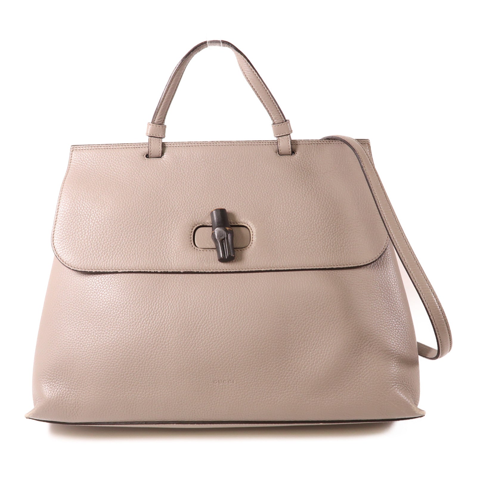GUCCI【激減優惠】 牛皮皮革2 Way Shoulder銀扣手挽肩背兩用袋