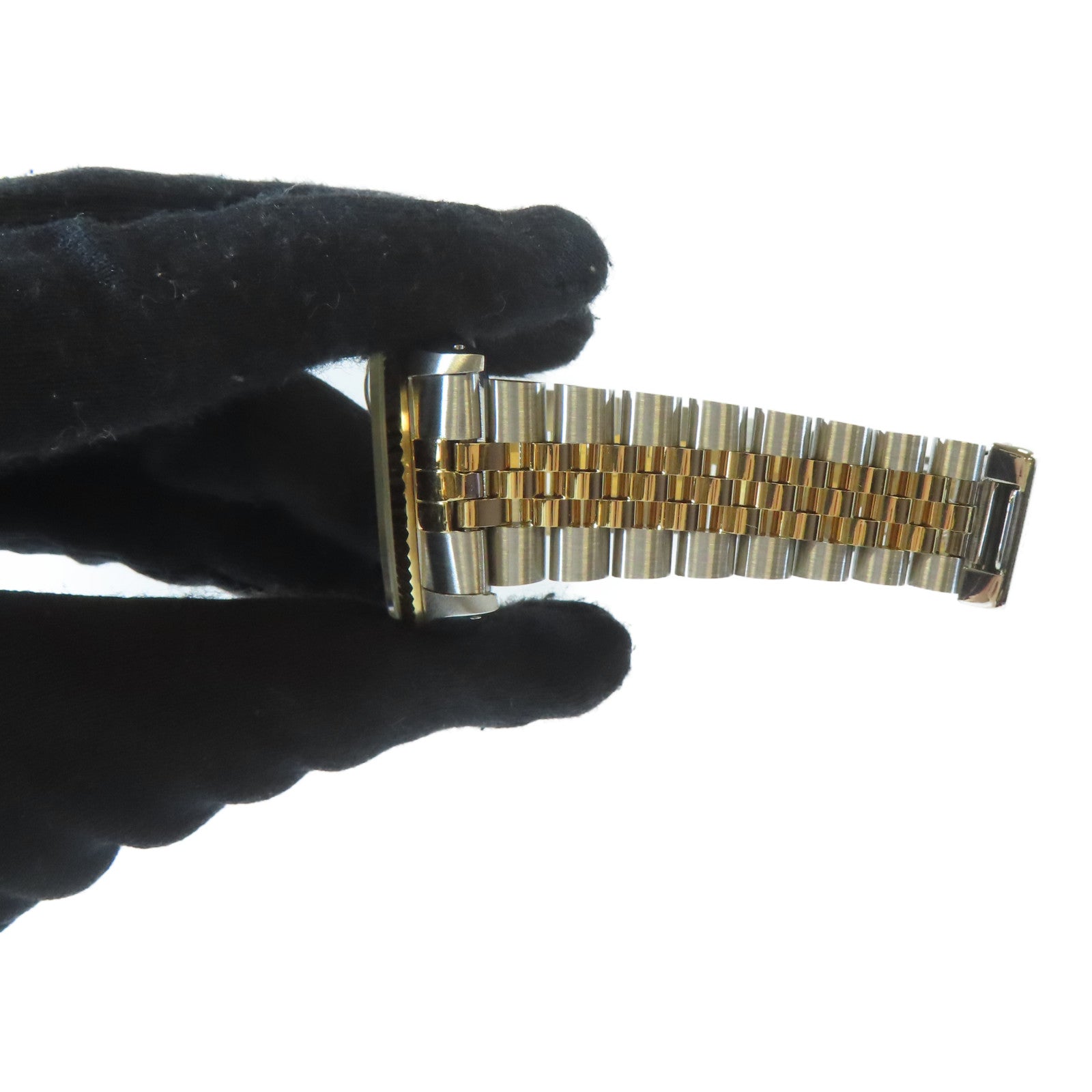 ROLEX Datejust18K黃金/不鏽鋼手錶自動機芯藍色#18cm
