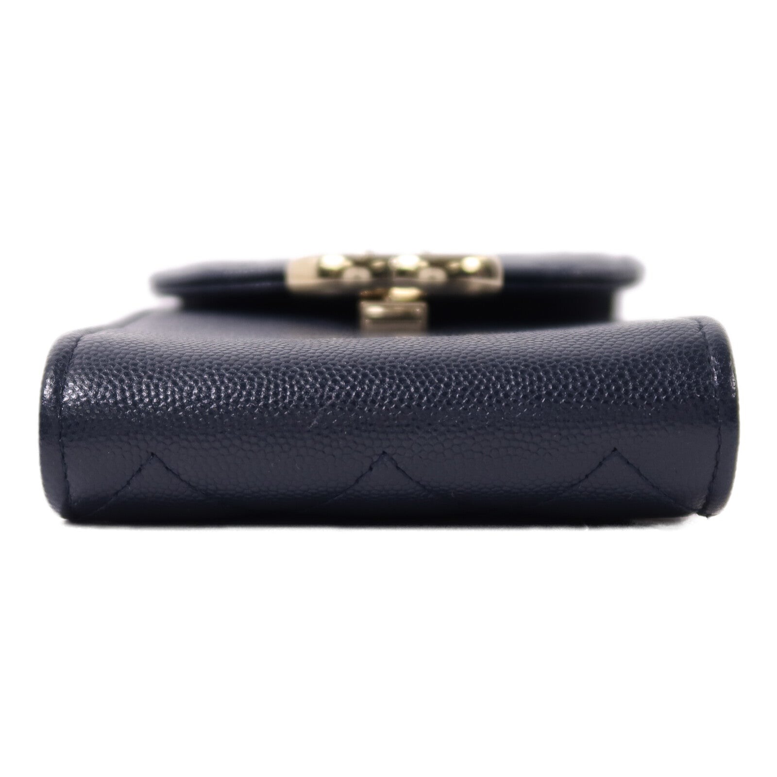 CHANEL 牛皮皮革CC Quilted Phone金扣鏈帶肩背袋