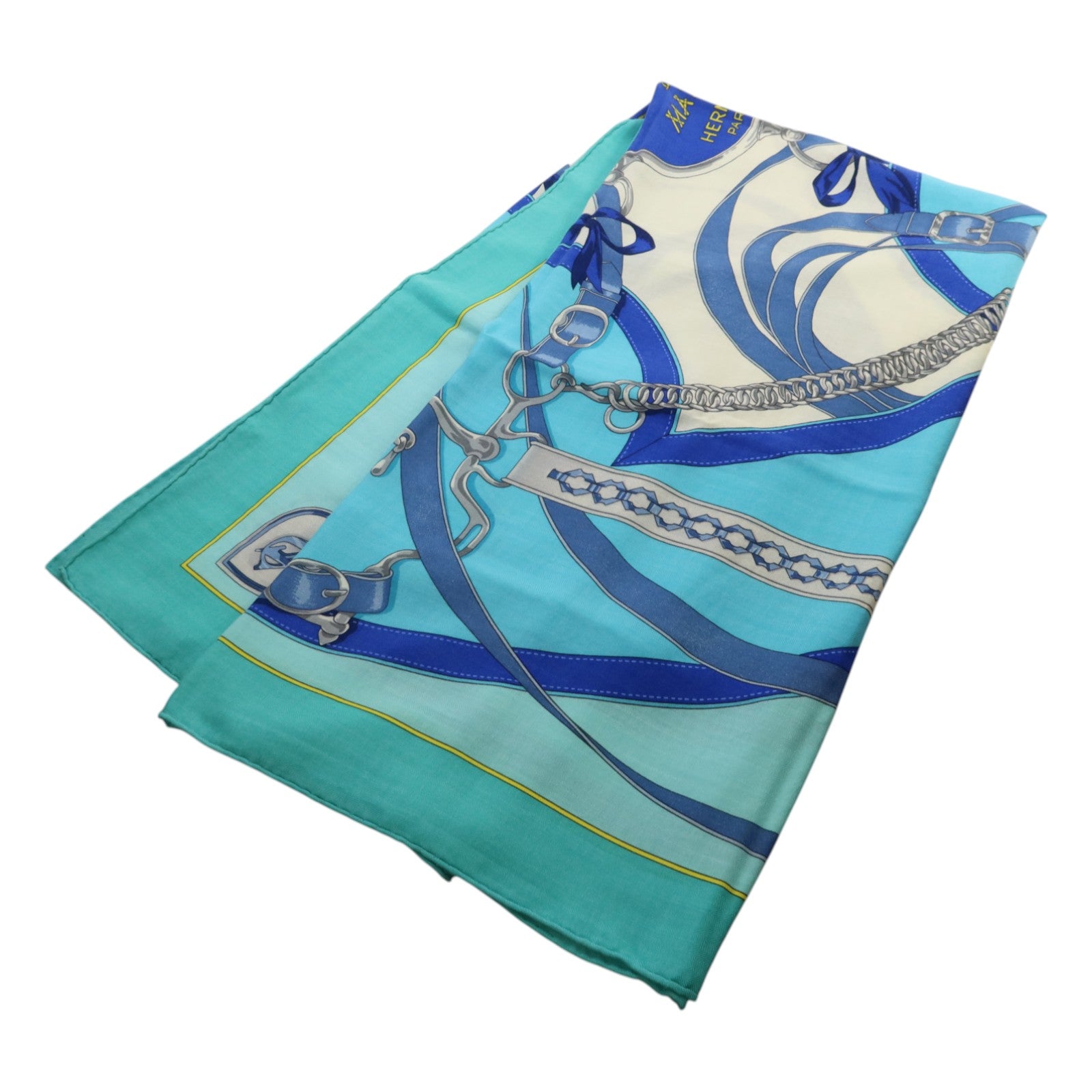 HERMES 羊絨/絲質Scarf 140X140絲巾