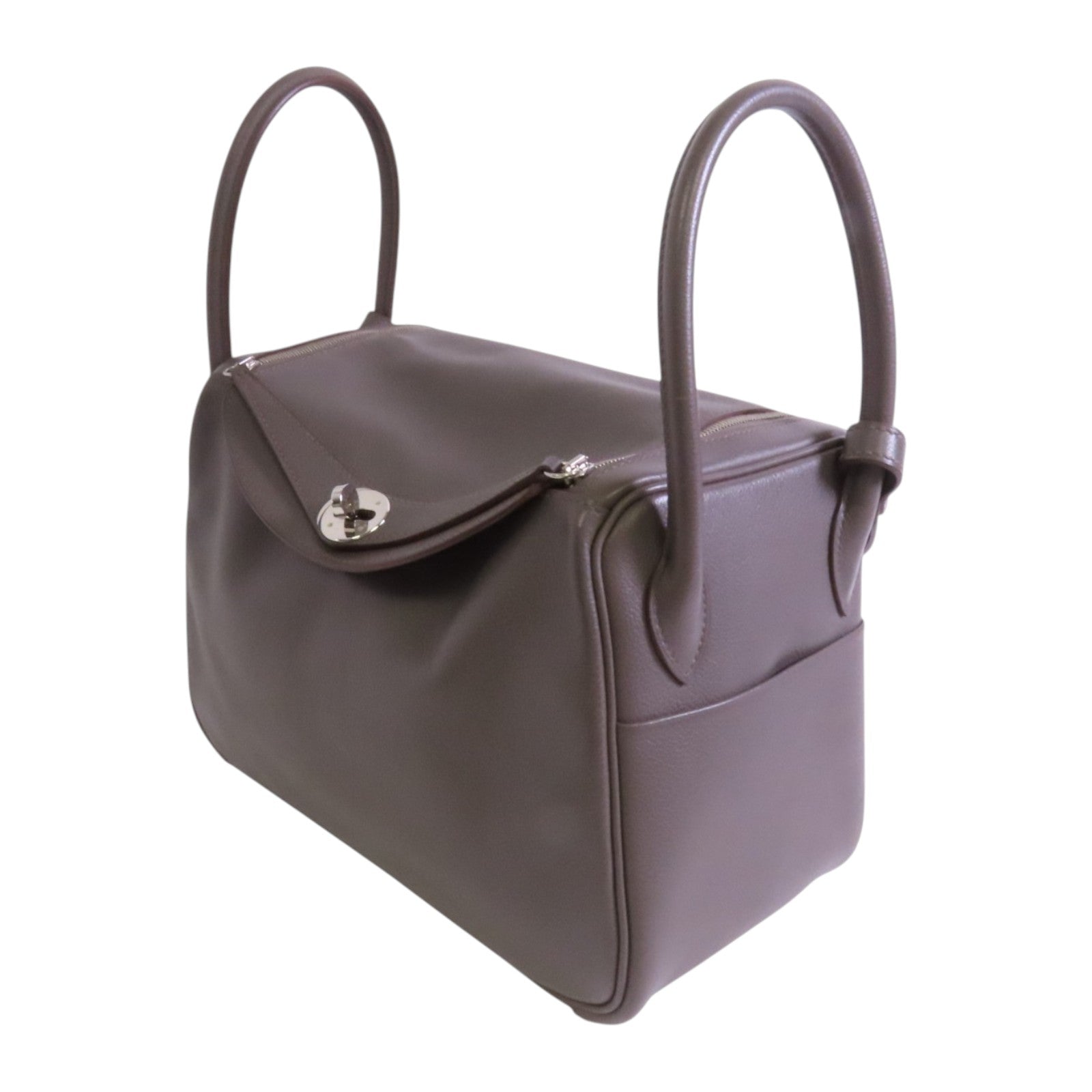 HERMES Evercolor皮革Lindy 26銀扣肩背袋