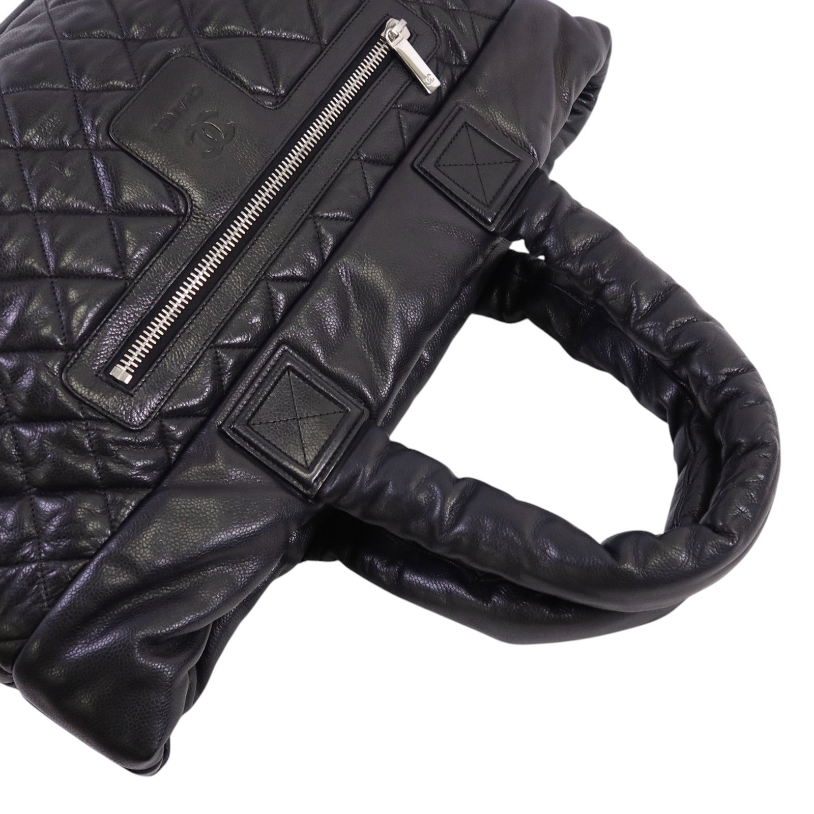 CHANEL 牛皮皮革Coco Cocoon銀扣肩背袋