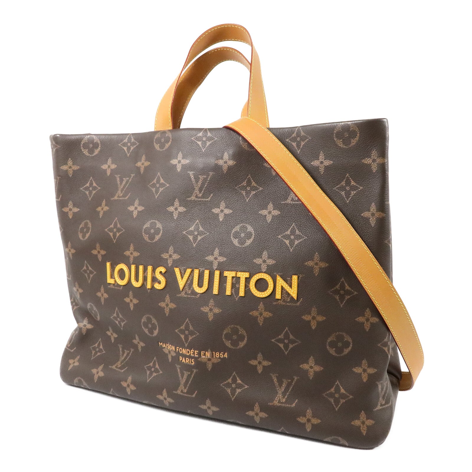 LOUIS VUITTON Autres Cuirs Monogram Shopper Tote MM手挽肩背兩用袋