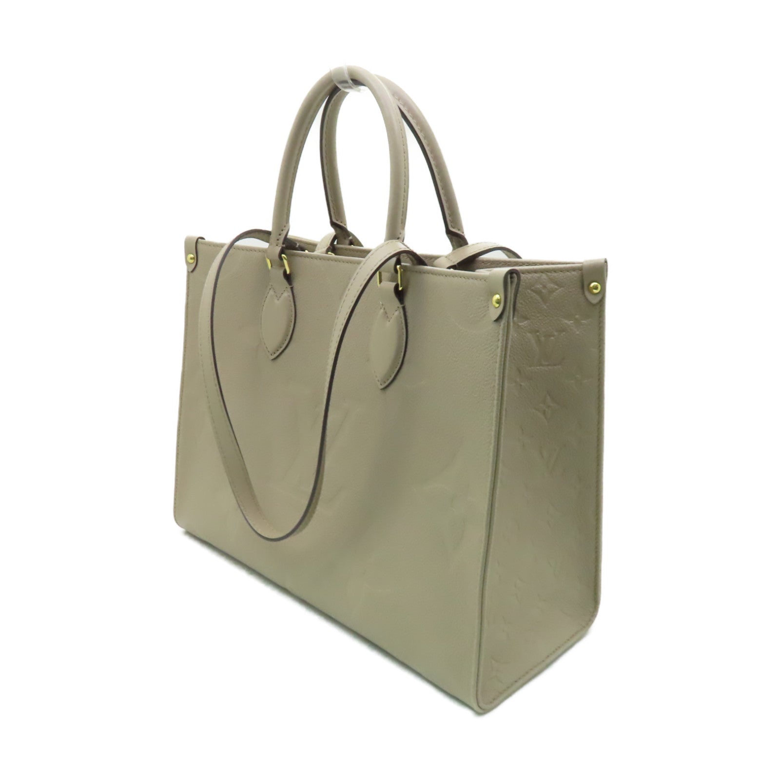 LOUIS VUITTON 【激減優惠】Monogram Empreinte On The Go金扣肩背袋米色