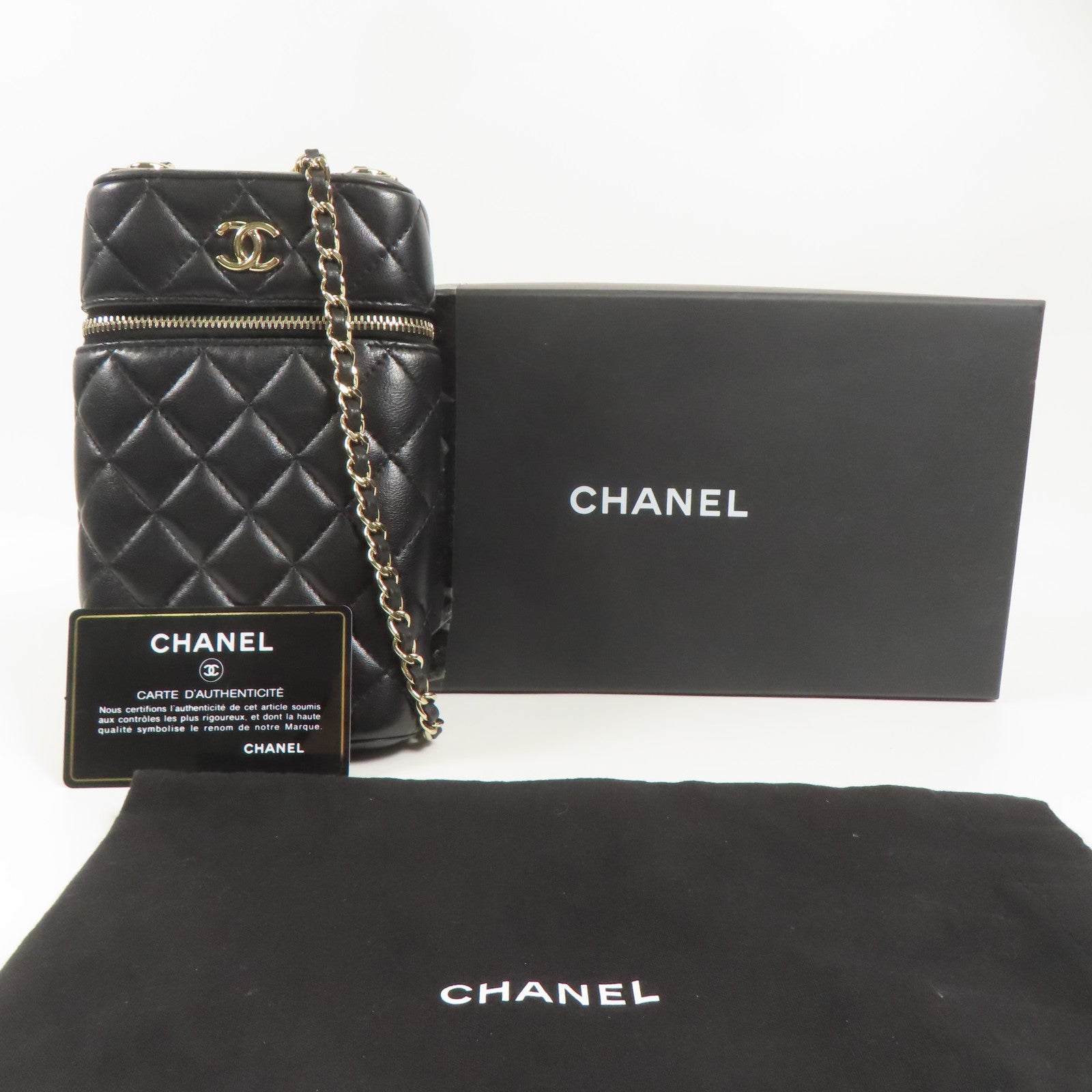 CHANEL 羊皮皮革Shoulder Bag金扣鏈帶肩背袋