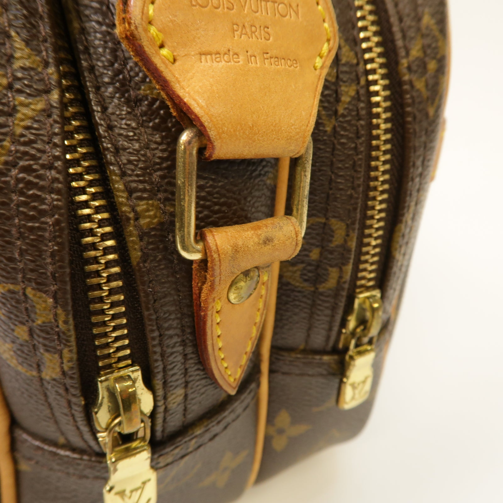 LOUIS VUITTON 【激減優惠】Monogram Reporter PM金扣肩背袋棕色