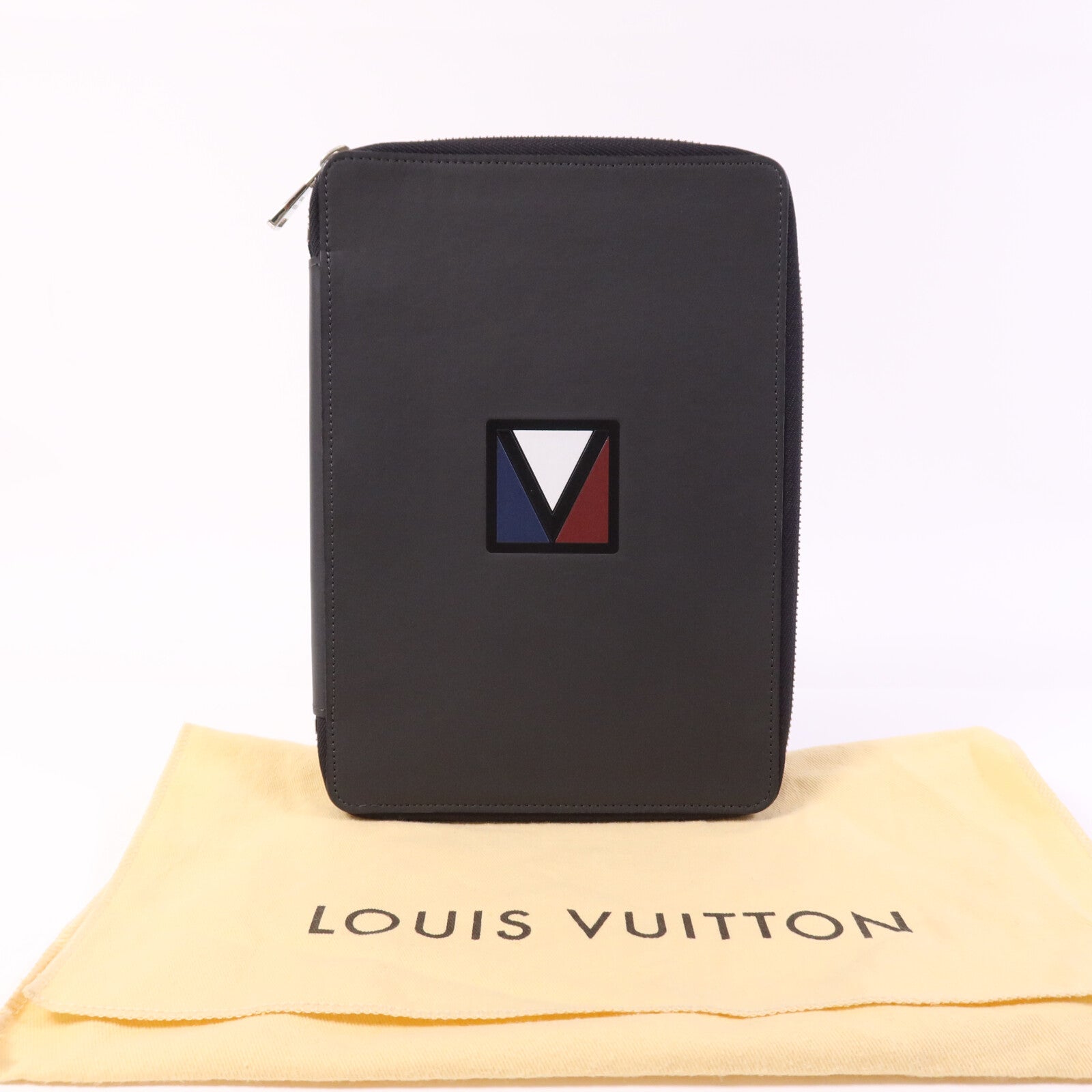 LOUIS VUITTON 【激減優惠】牛皮皮革E-Zip Long V-Line銀扣手拿包