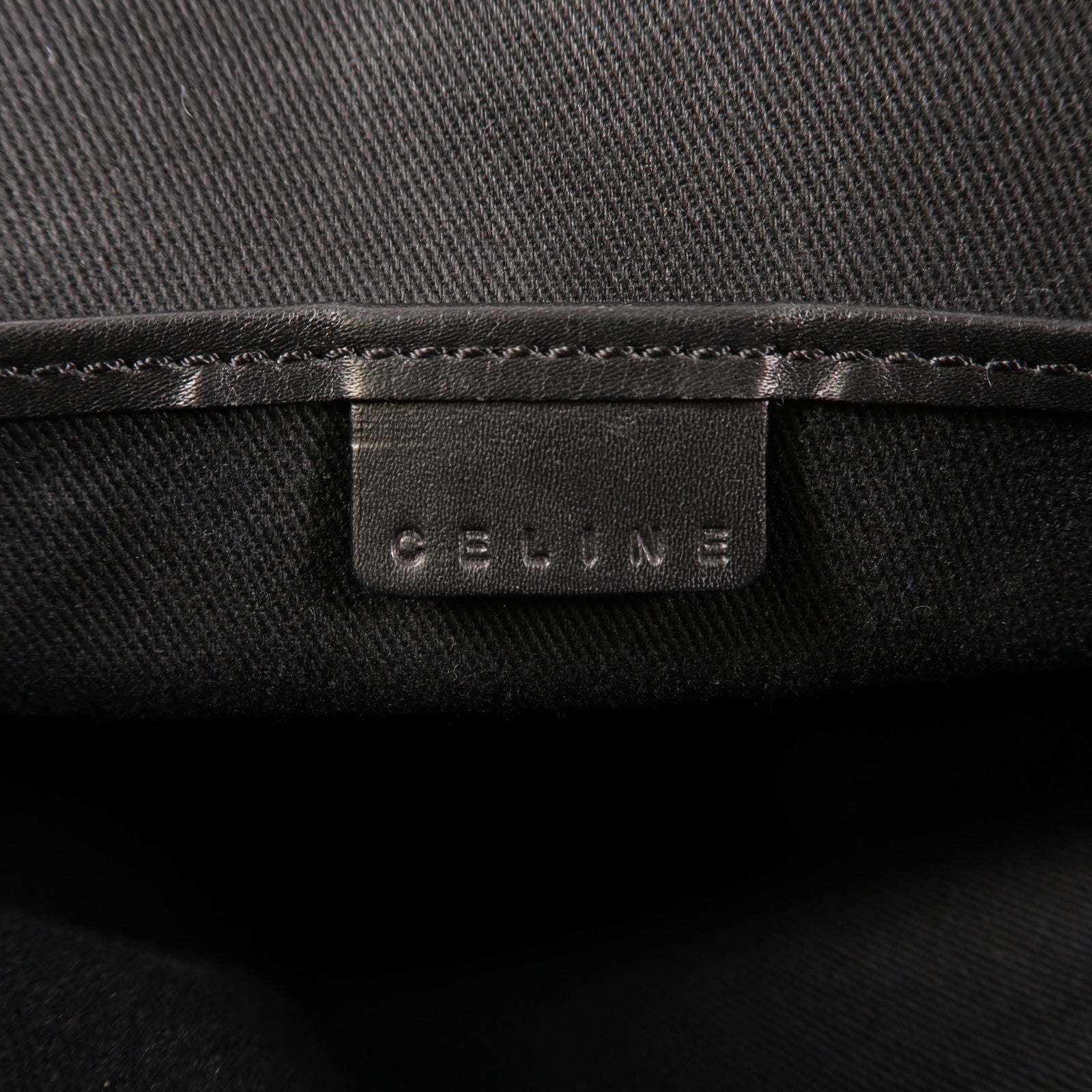 CELINE 塗層帆布Vintage金扣手挽袋啡色