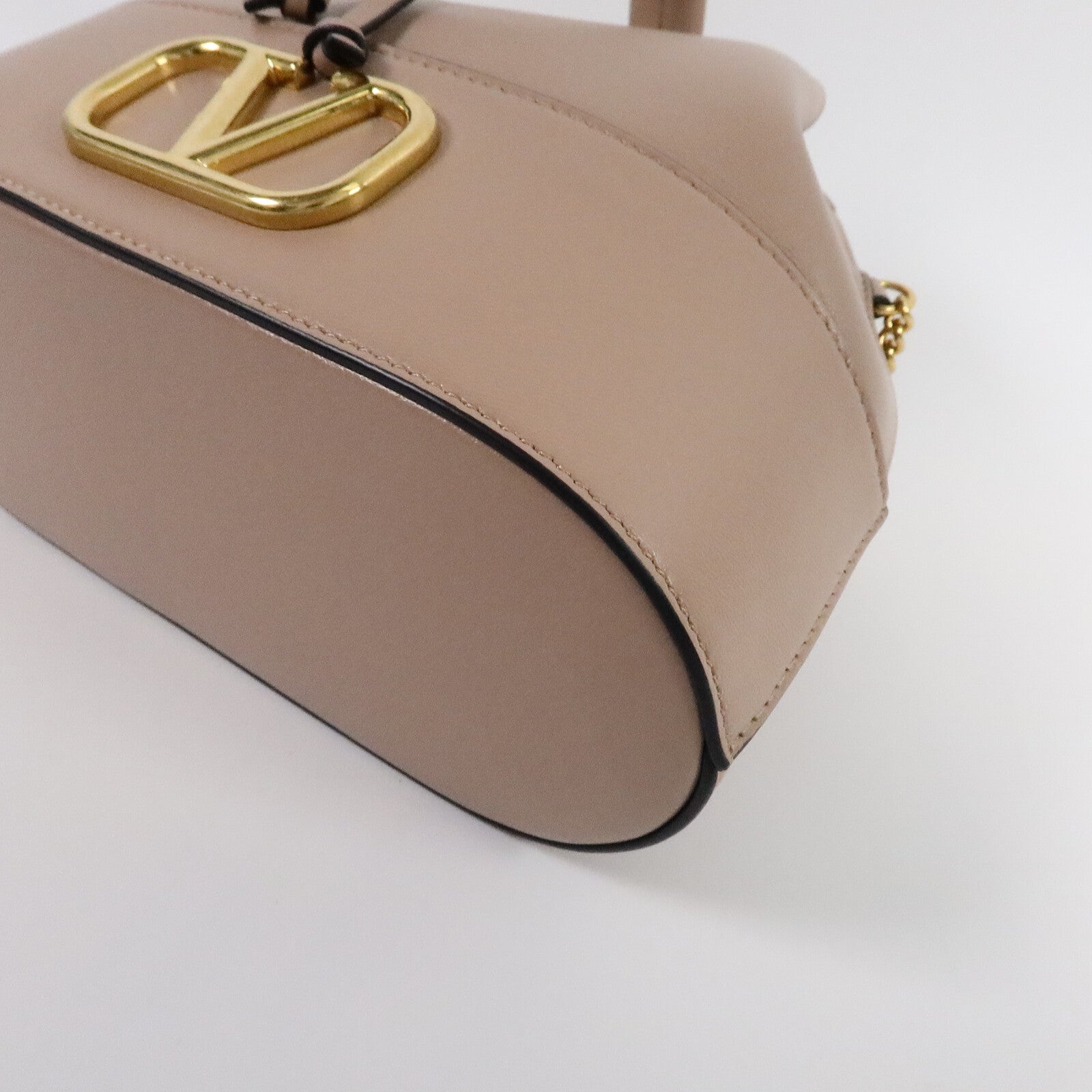 Valentino Nappa皮革VLogo Signature Bucket Bag鏈帶肩背袋