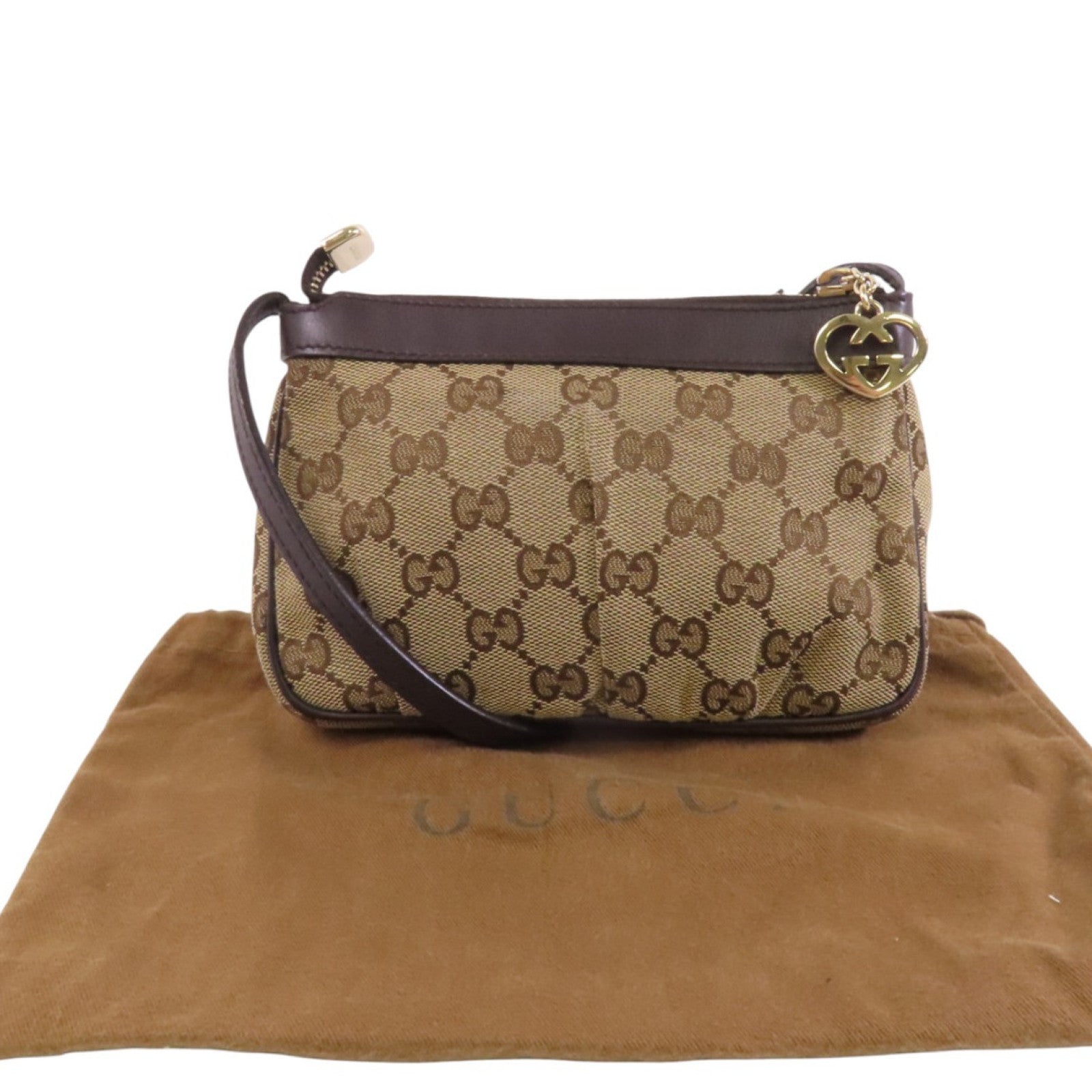 GUCCI GG帆布Mini Shoulder Bag金扣肩背袋
