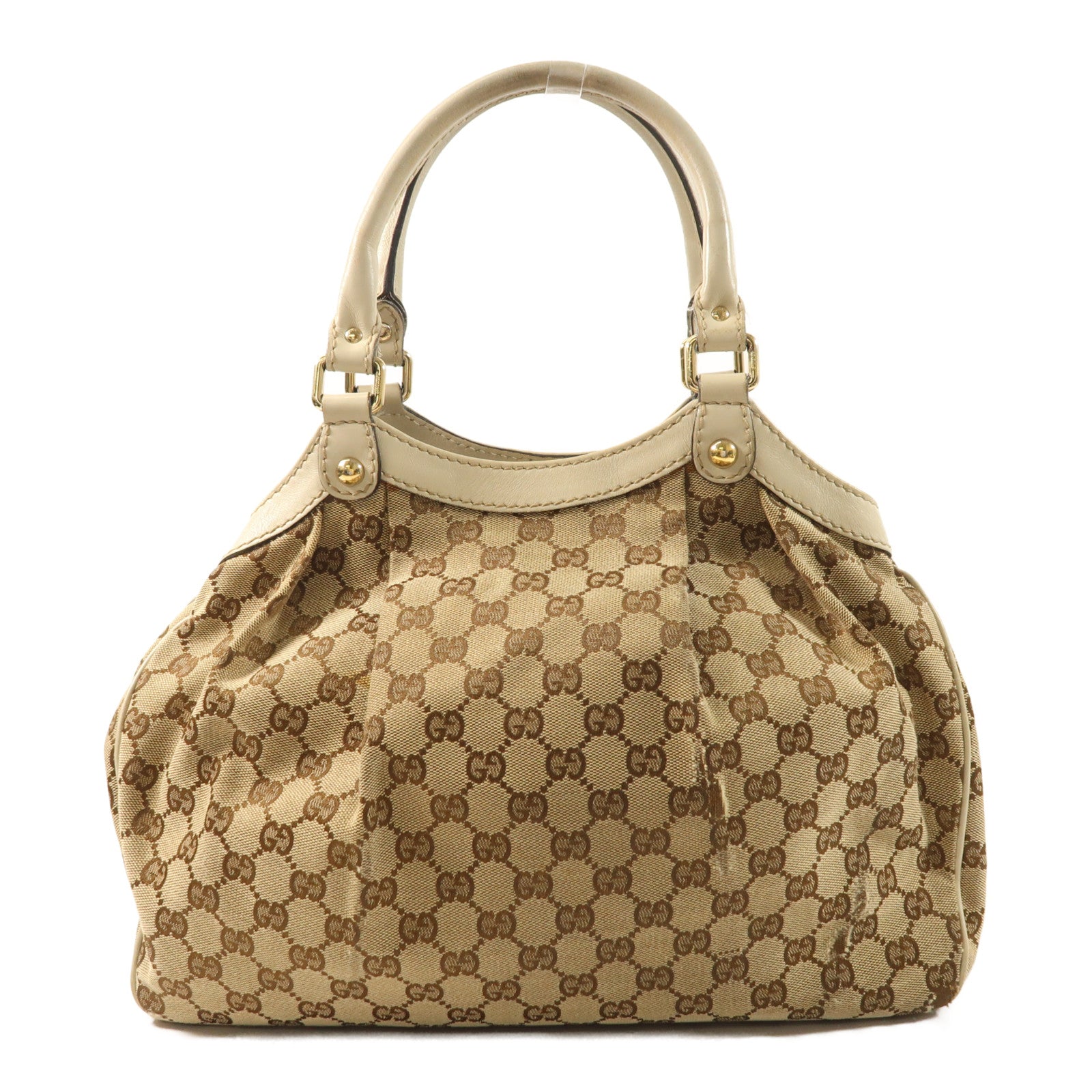 GUCCI 帆布Shoulder Bag金扣肩背袋