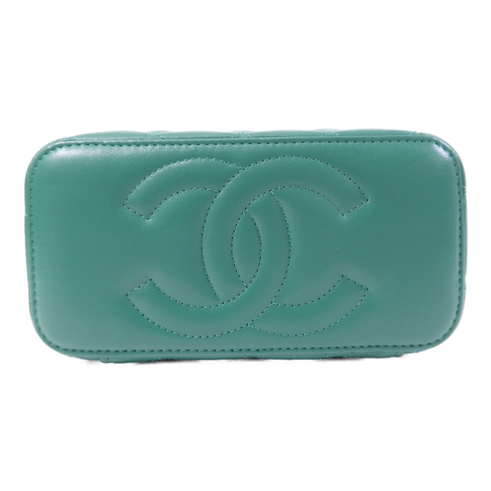 CHANEL 羊皮皮革Vanity Case金扣鏈帶肩背袋