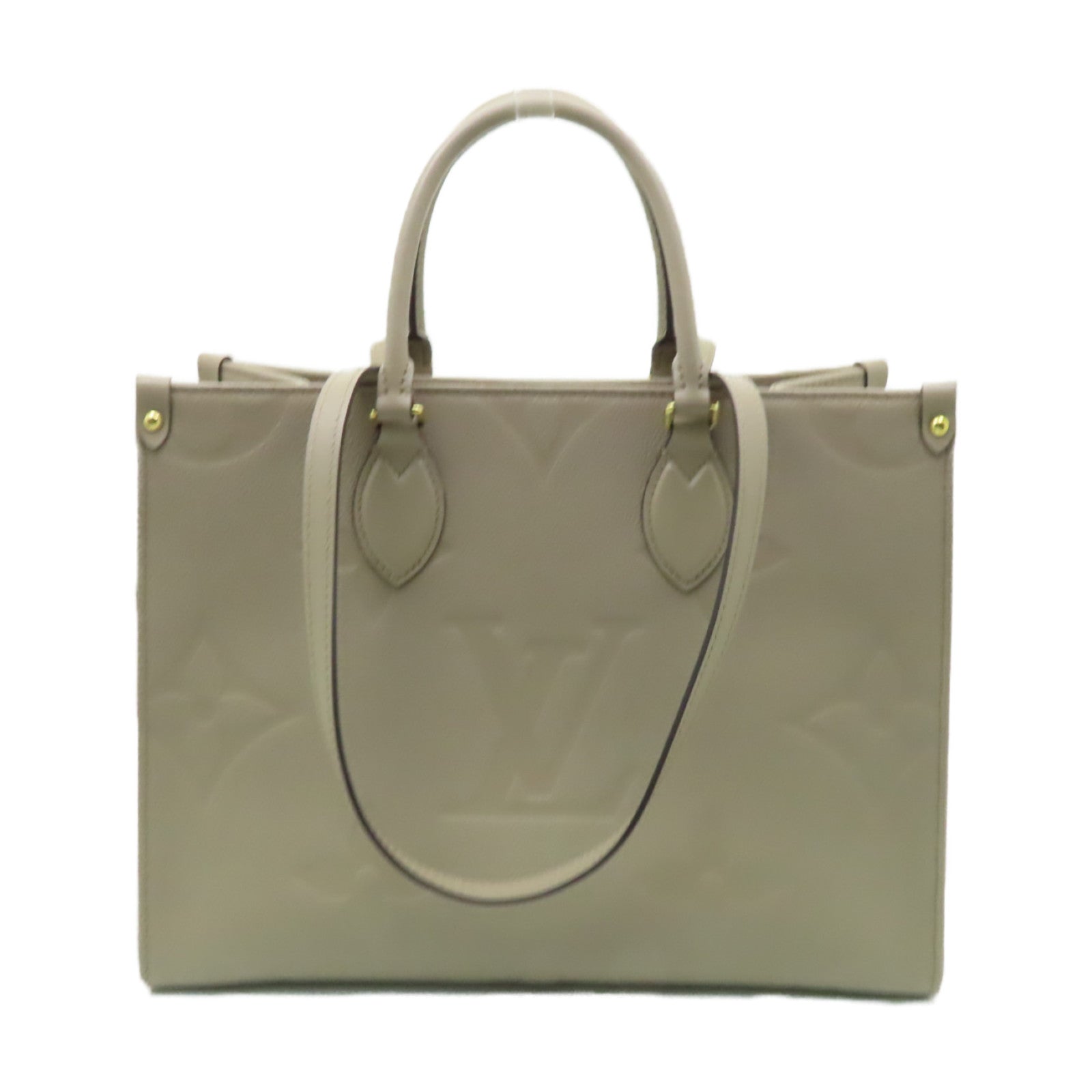 LOUIS VUITTON 【激減優惠】Monogram Empreinte On The Go金扣肩背袋米色