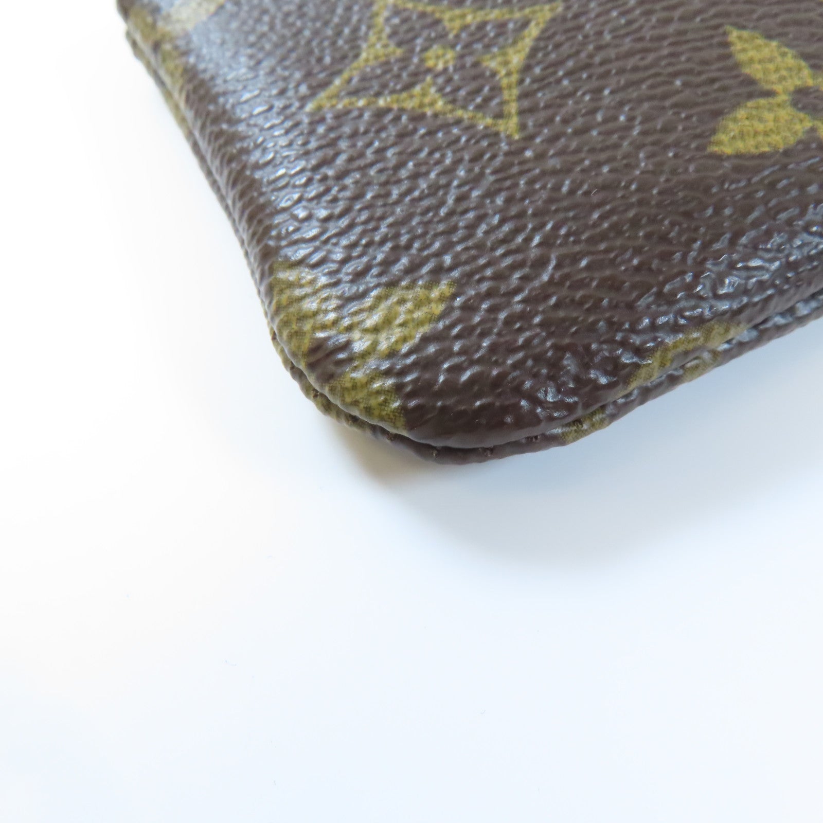 LOUIS VUITTON Monogram Coin Case金扣零錢包棕色